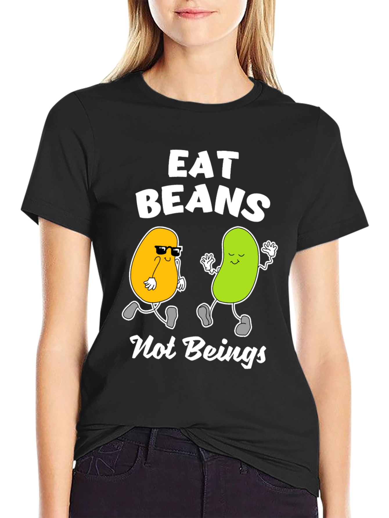 Eat Beans T-Shirt - Funny Vegan Tee