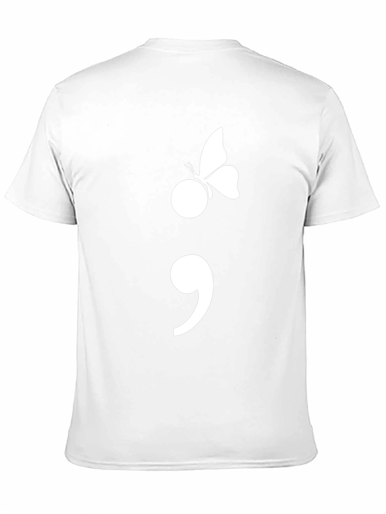 Semicolon Butterfly Graphic Tee - Mental Health Awareness T-Shirt