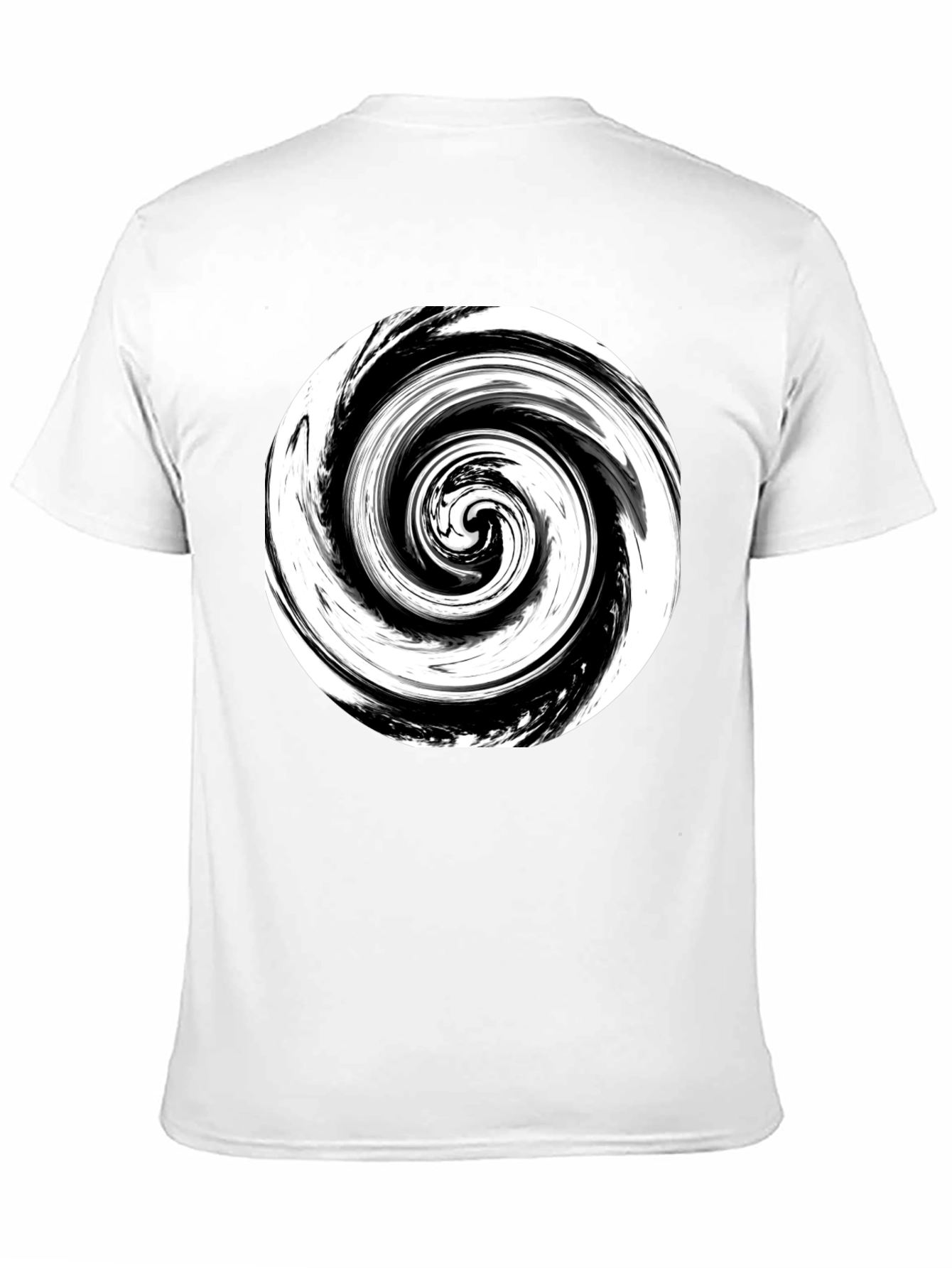 Abstract Swirl Graphic Print Black T-Shirt