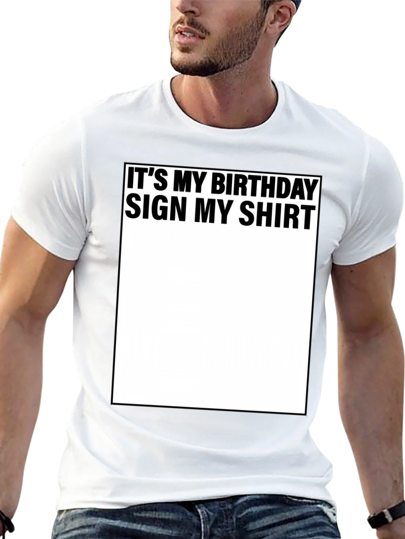 Birthday Sign My Shirt Black T-Shirt