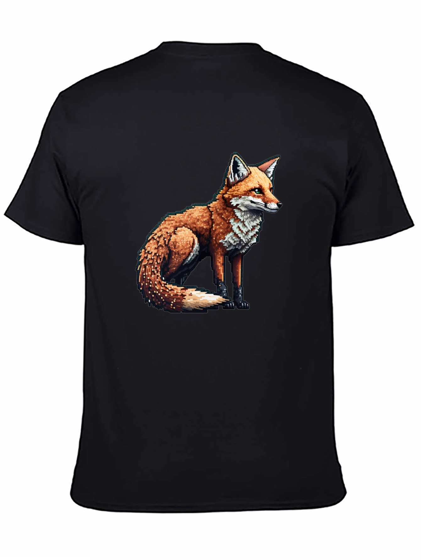 Fox Graphic Tee - Mens Black Cotton Blend T-Shirt