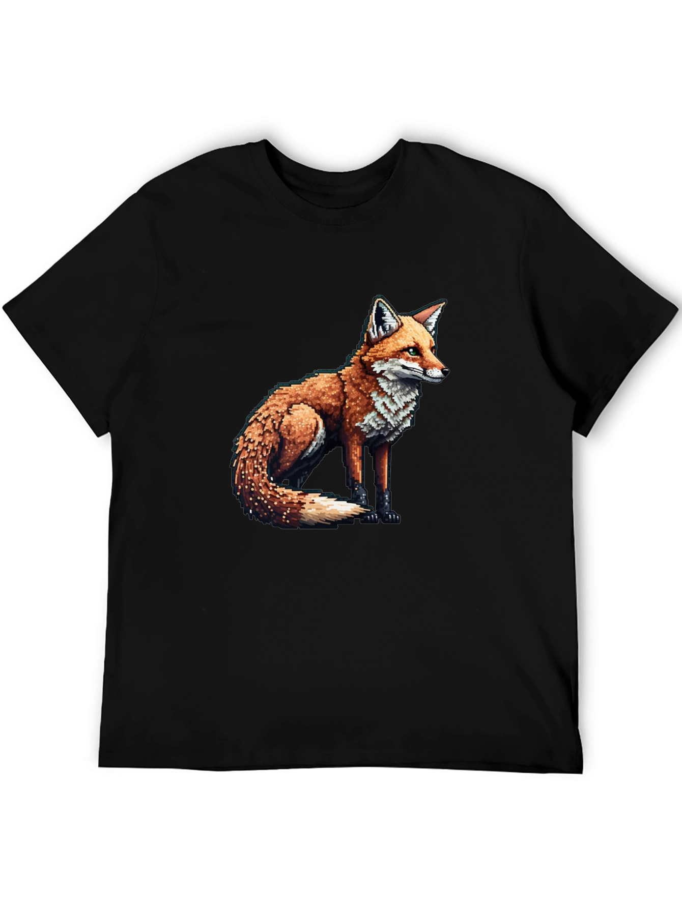 Fox Graphic Tee - Mens Black Cotton Blend T-Shirt