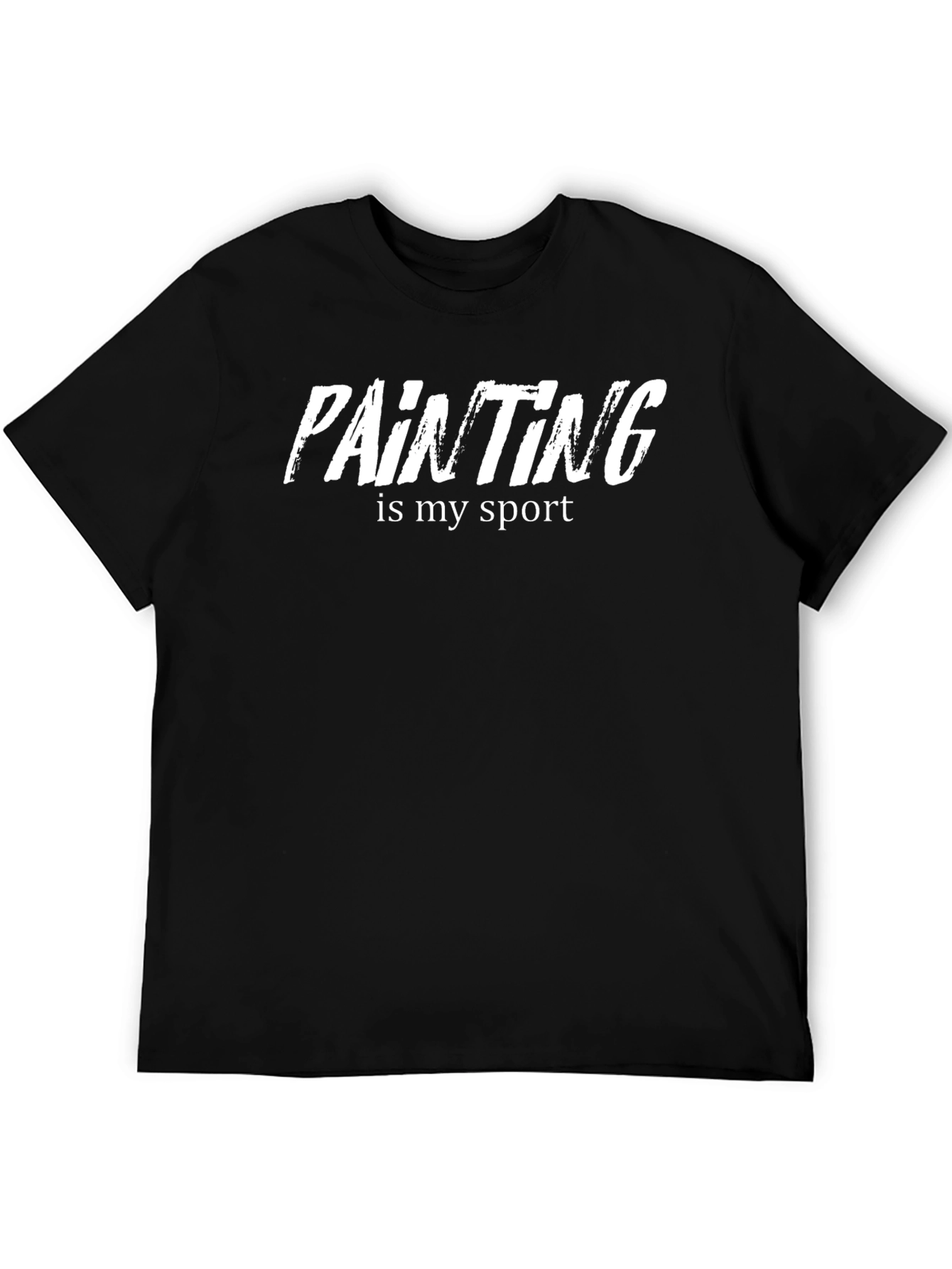 Painting Is My Sport Black Cotton Tee