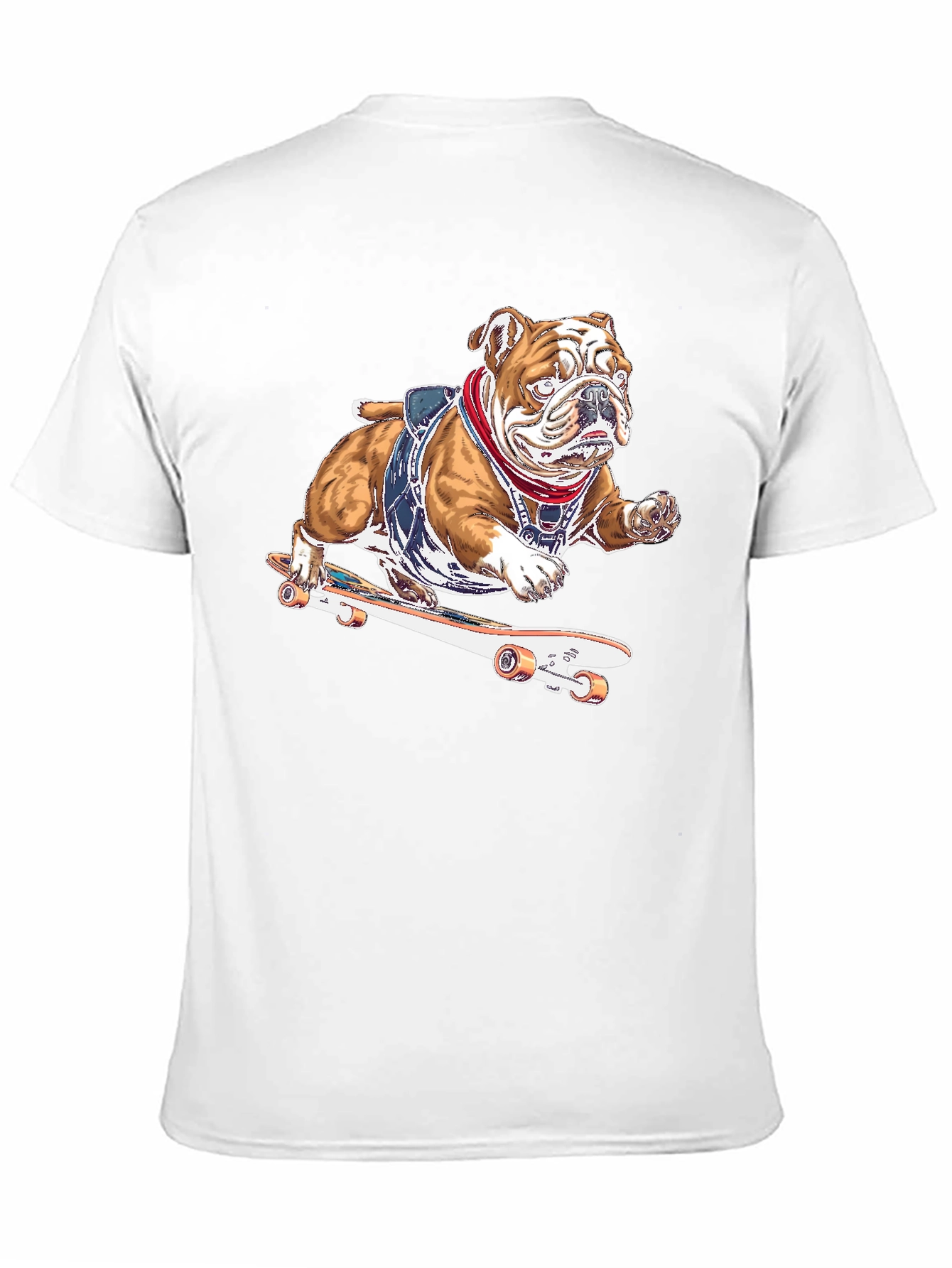 Bulldog Skateboarder Graphic T-Shirt