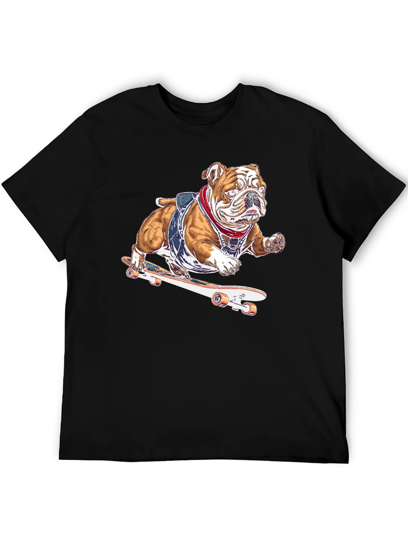 Bulldog Skateboarder Graphic T-Shirt