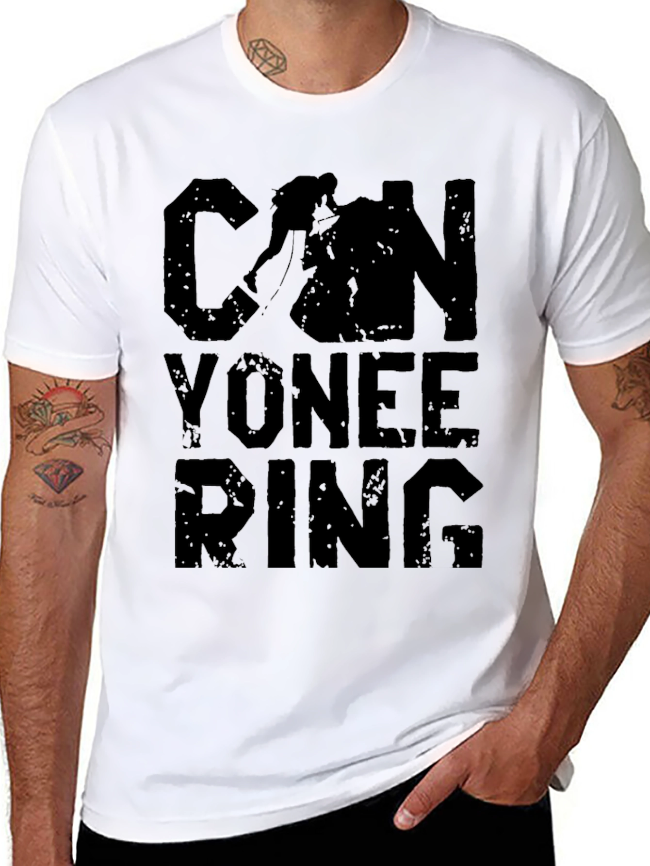 Canyoneering T-Shirt - Black Graphic Tee