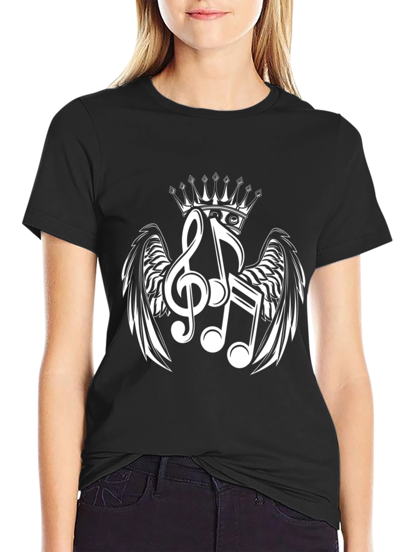 Musical Crown T-Shirt - Black Graphic Tee