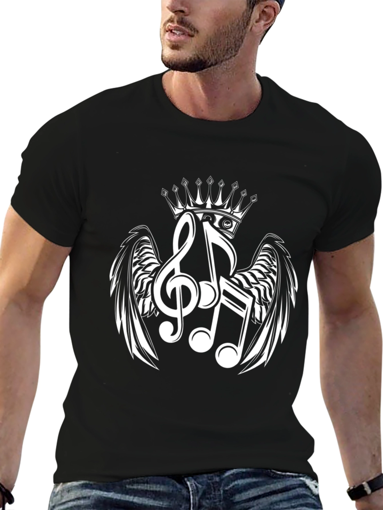Musical Crown T-Shirt - Black Graphic Tee