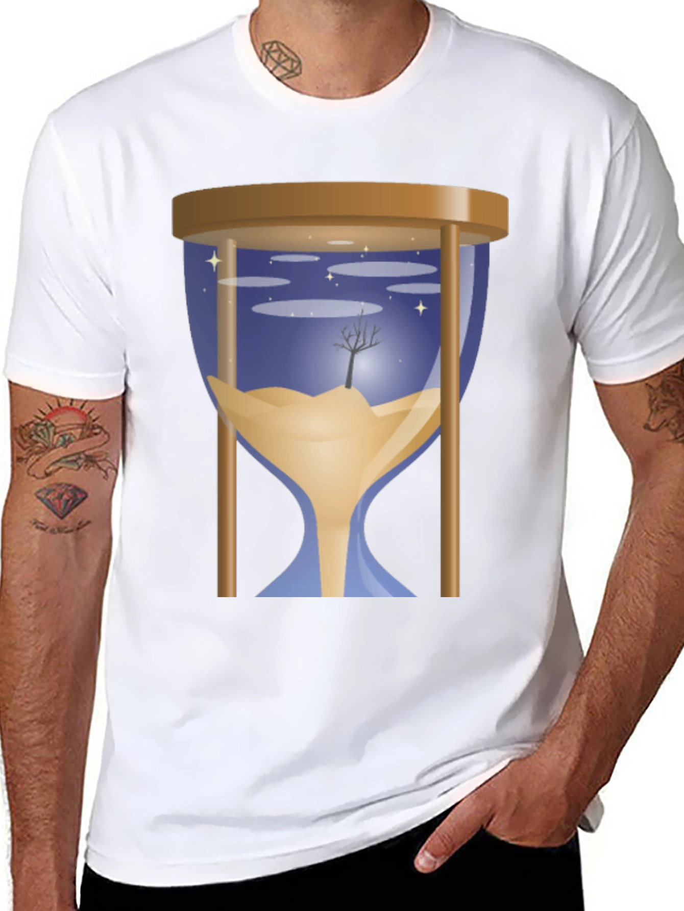 Hourglass Time T-Shirt - Nature Scene