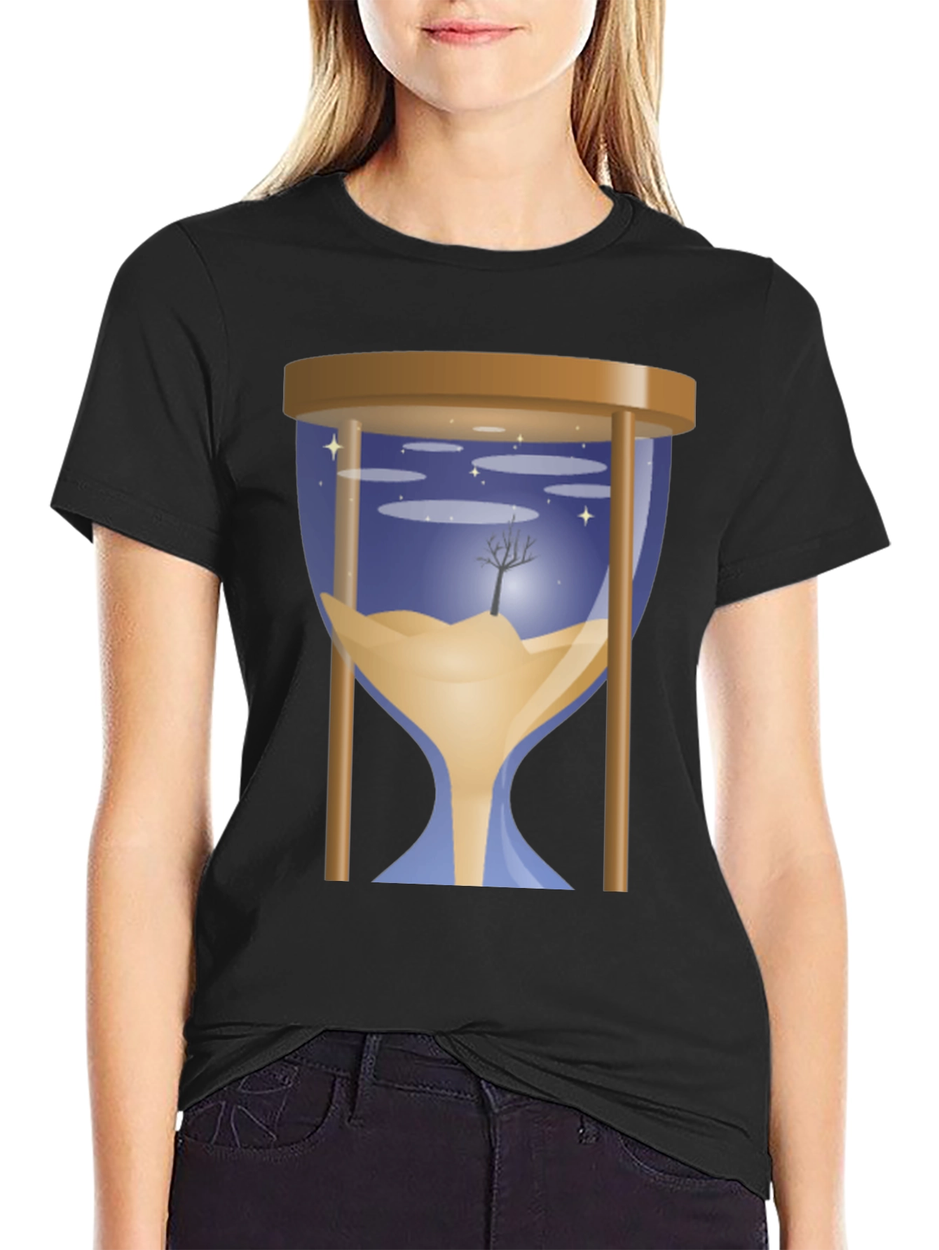 Hourglass Time T-Shirt - Nature Scene