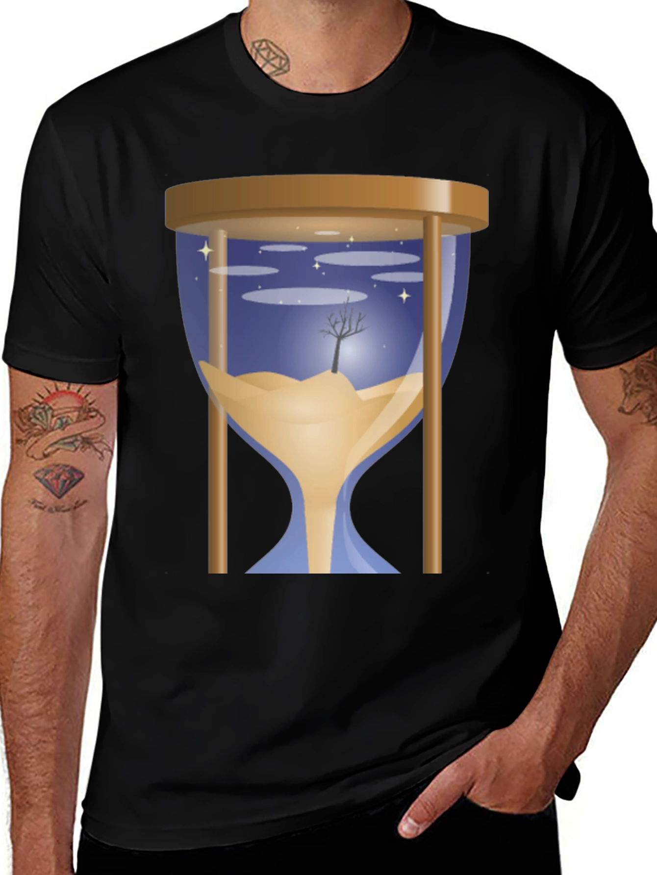 Hourglass Time T-Shirt - Nature Scene