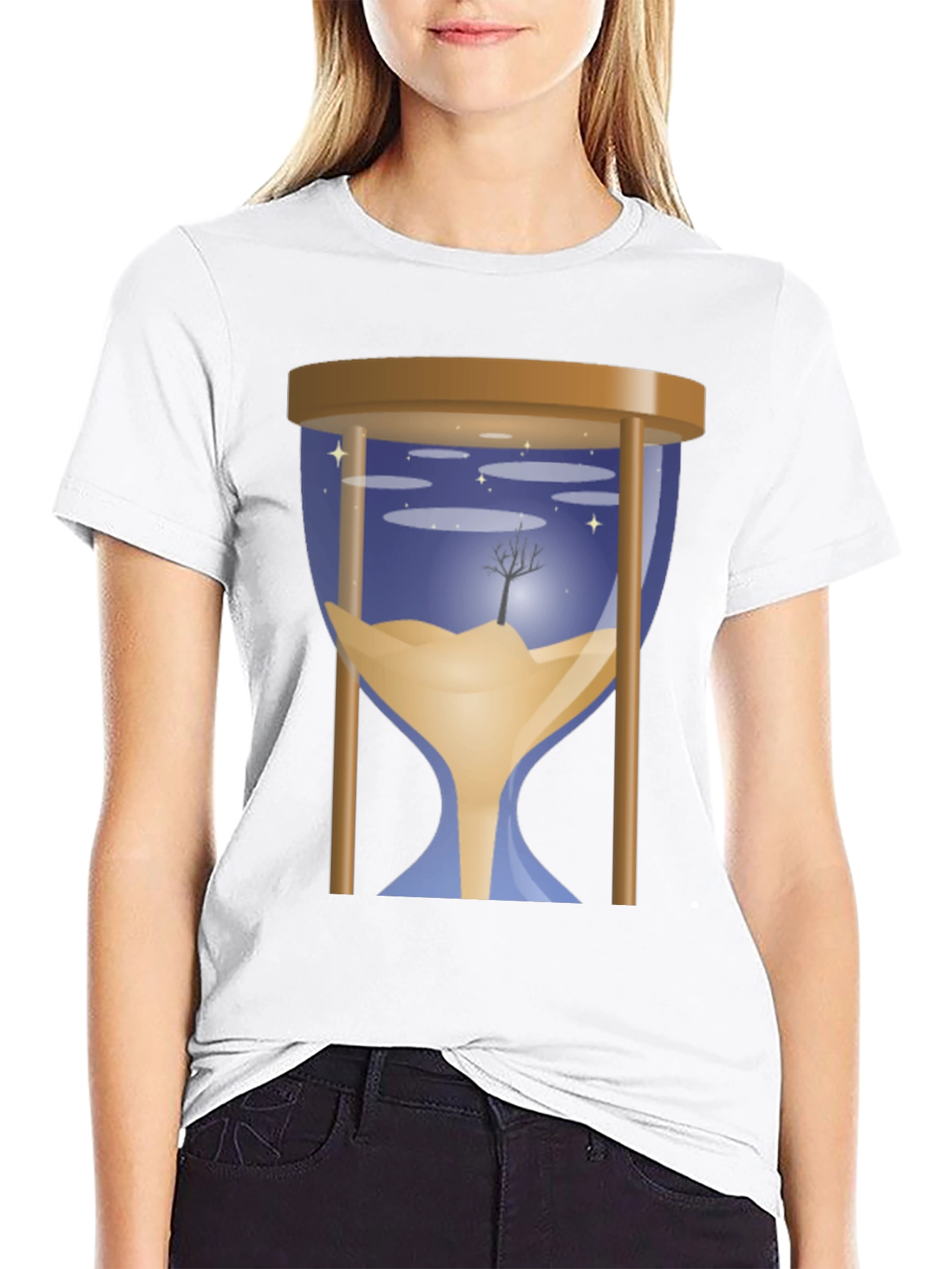 Hourglass Time T-Shirt - Nature Scene