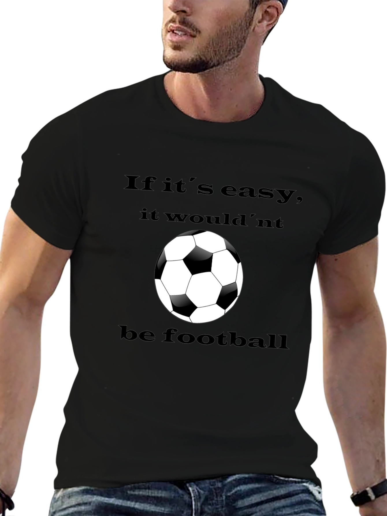 Soccer Ball Graphic T-Shirt - Football Fan Tee