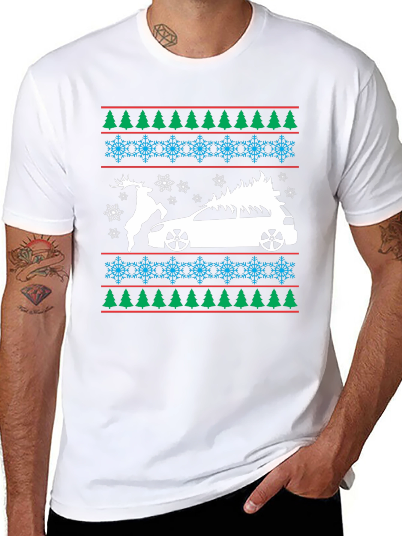 Festive Car Christmas Tee