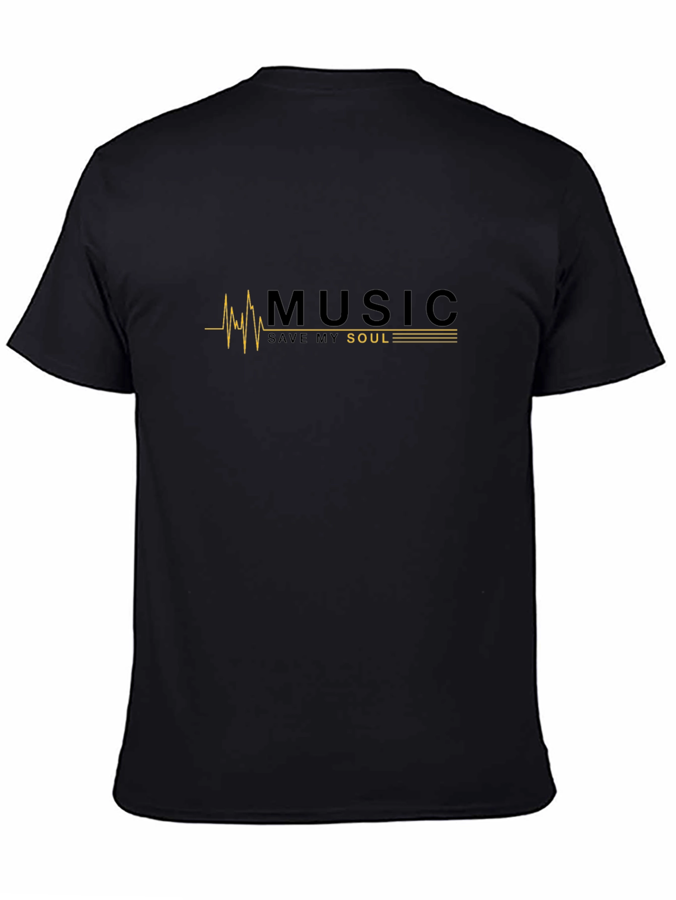 Music Saves My Soul Black T-Shirt
