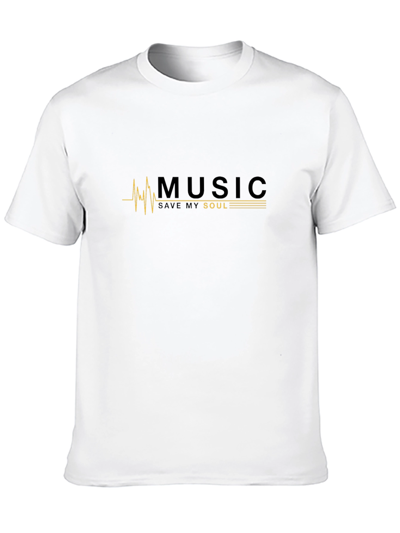 Music Saves My Soul Black T-Shirt