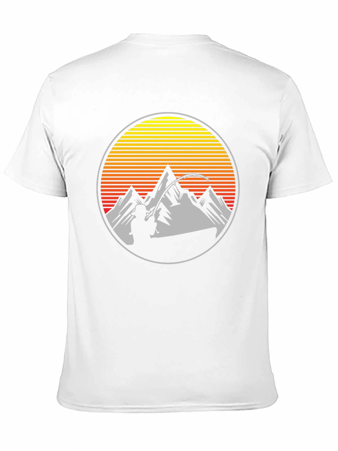 Fishing at Sunset Mens Graphic Tee