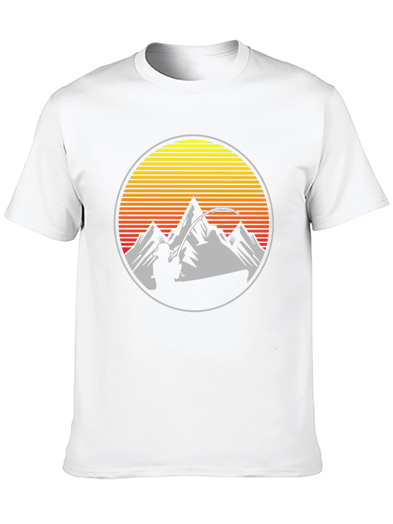 Fishing at Sunset Mens Graphic Tee
