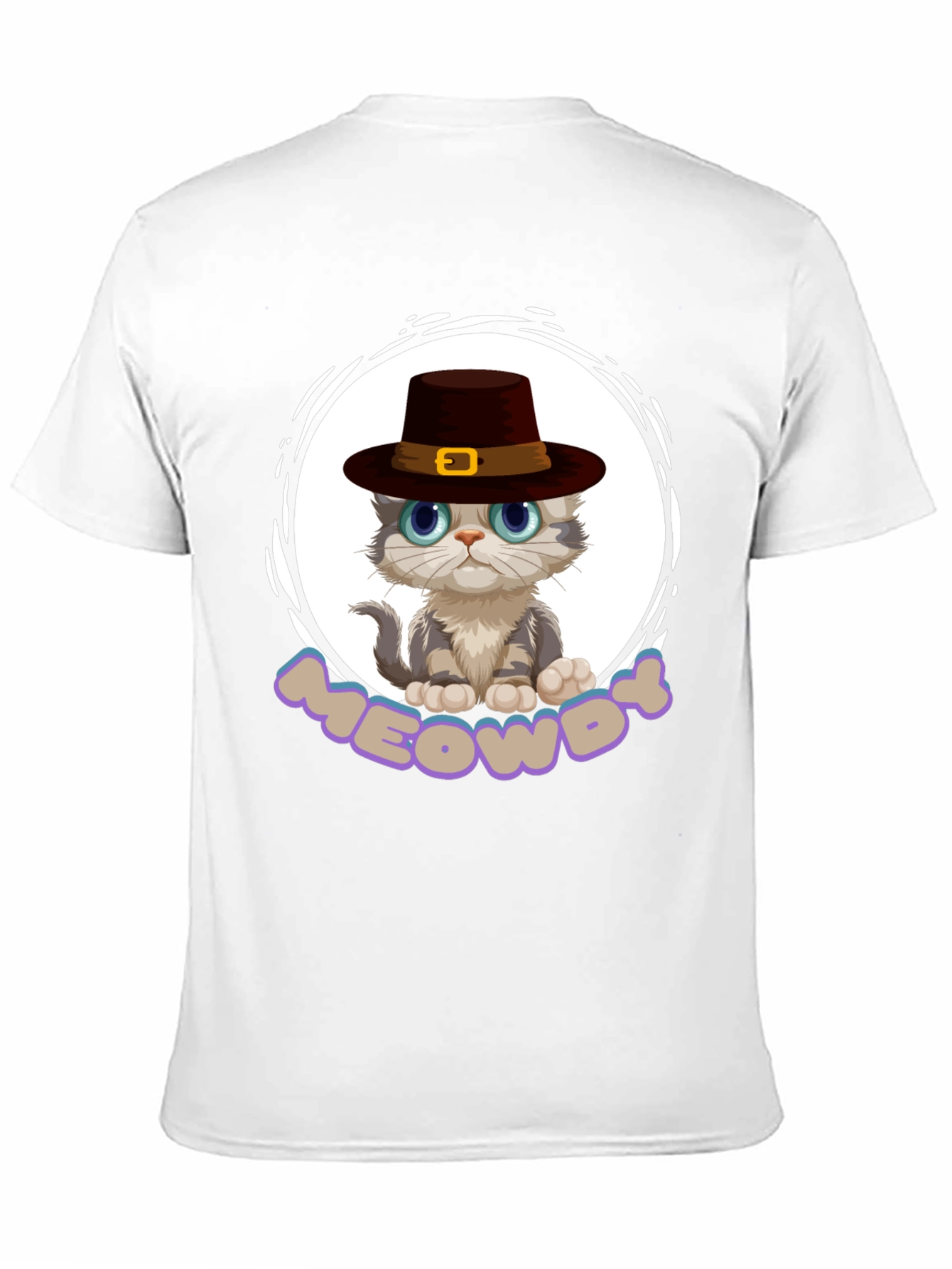 Meowdy Cat Pilgrim T-Shirt