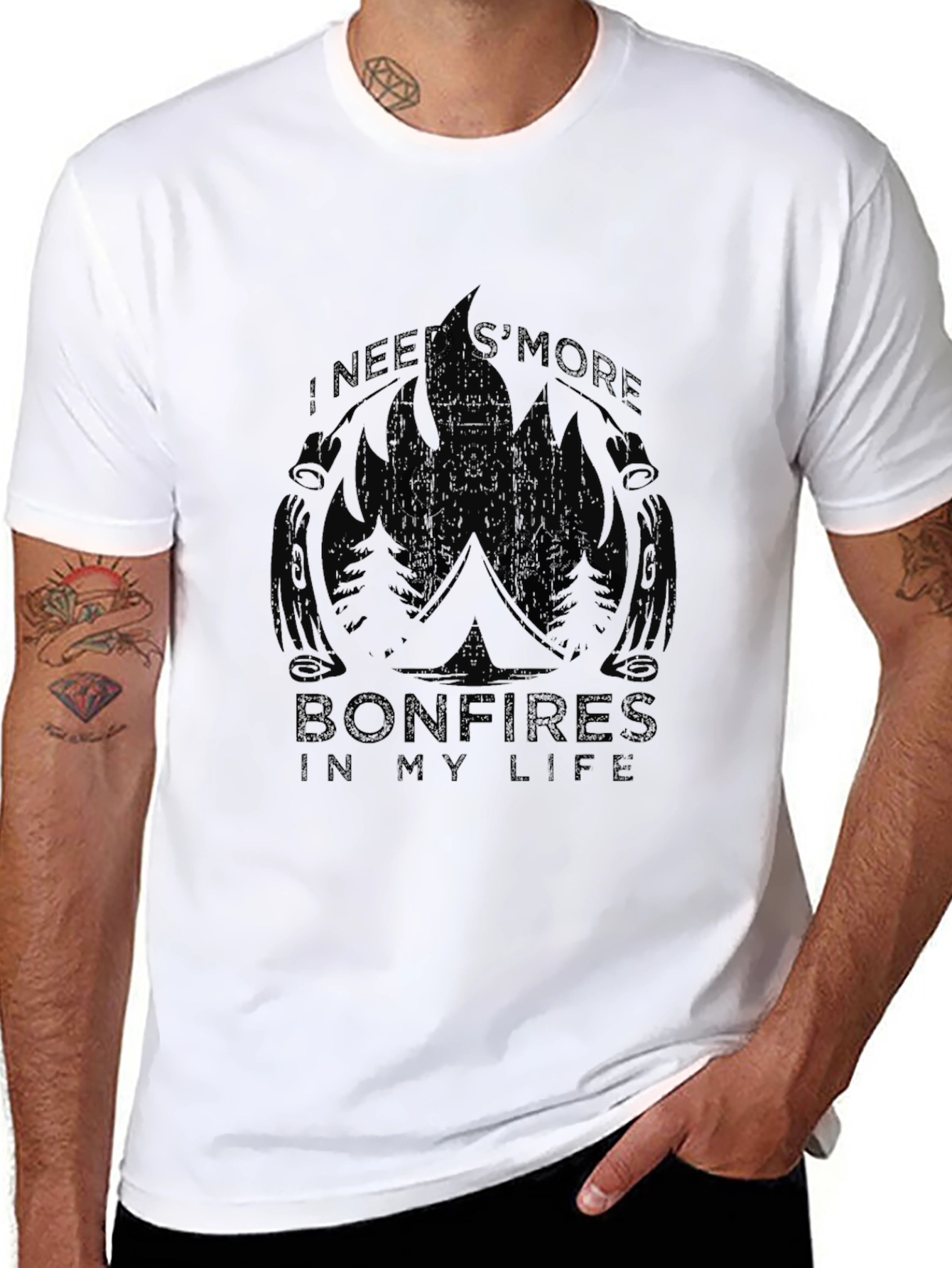 Bonfire Smores T-Shirt - Camping & Outdoors