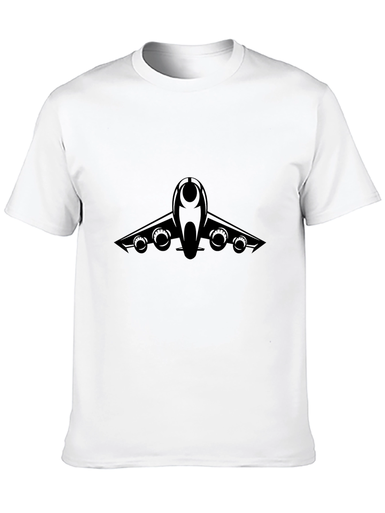 Jet Plane Graphic Tee - Black Cotton Blend