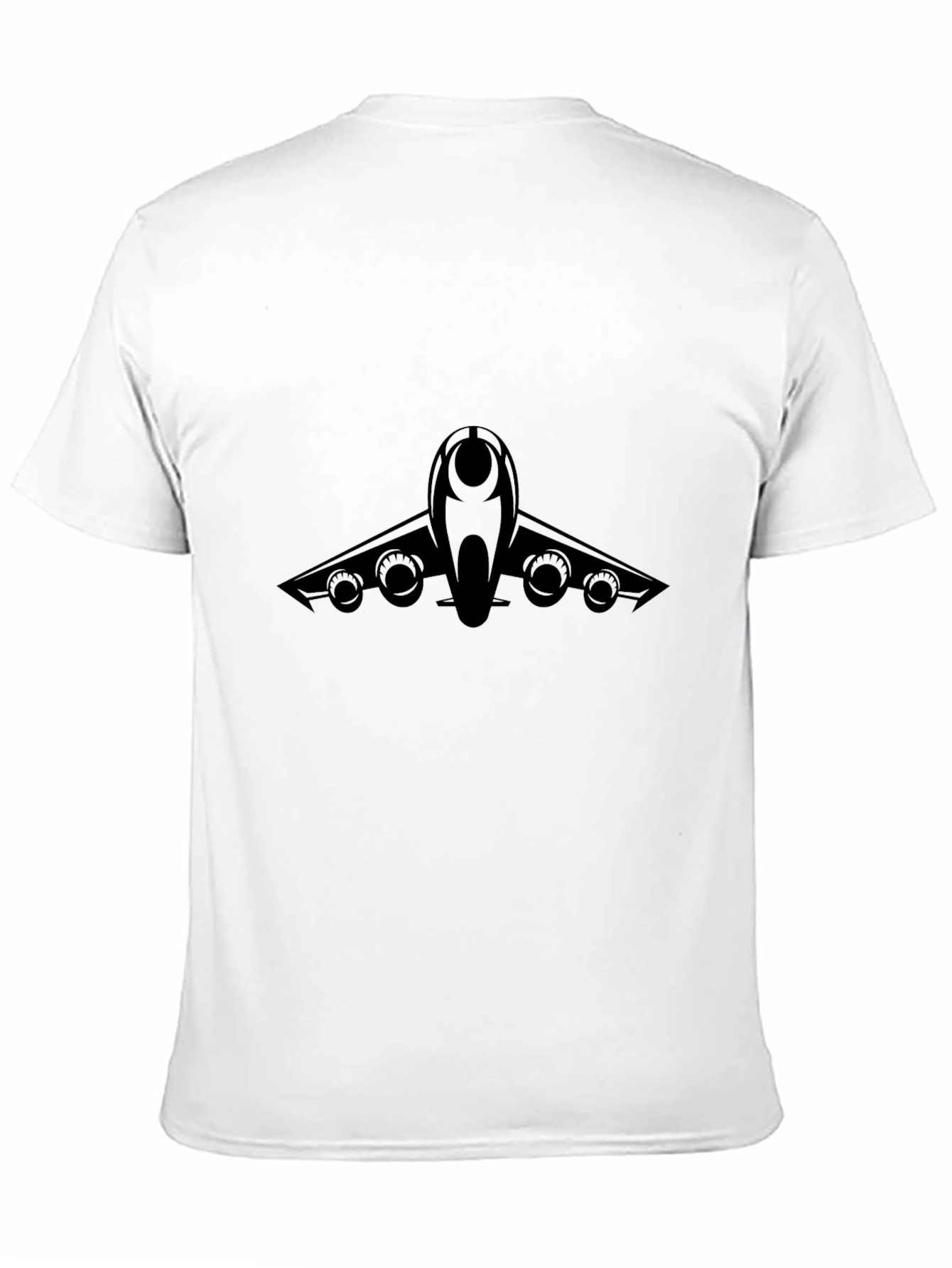 Jet Plane Graphic Tee - Black Cotton Blend