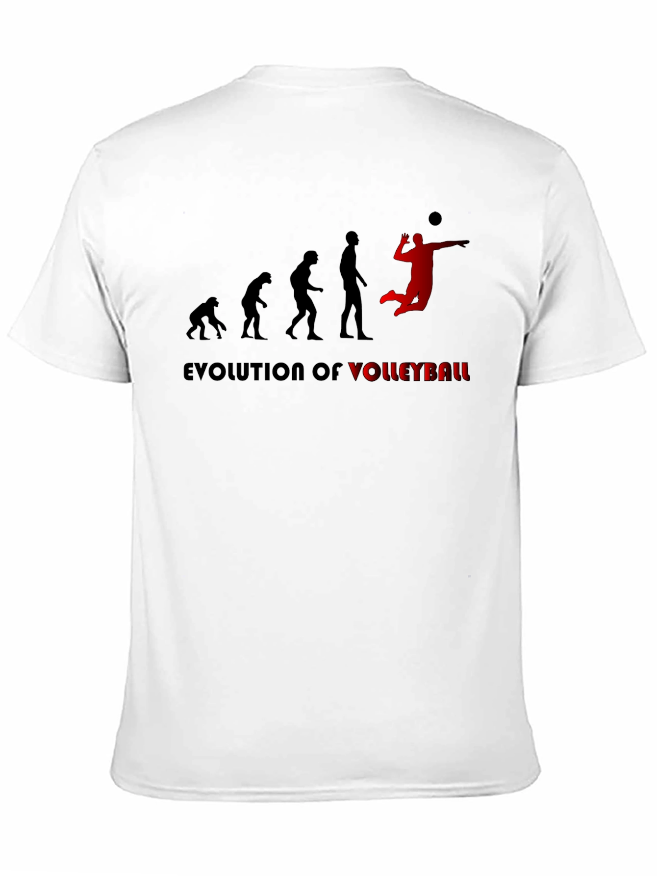 Evolution of Volleyball Black T-Shirt