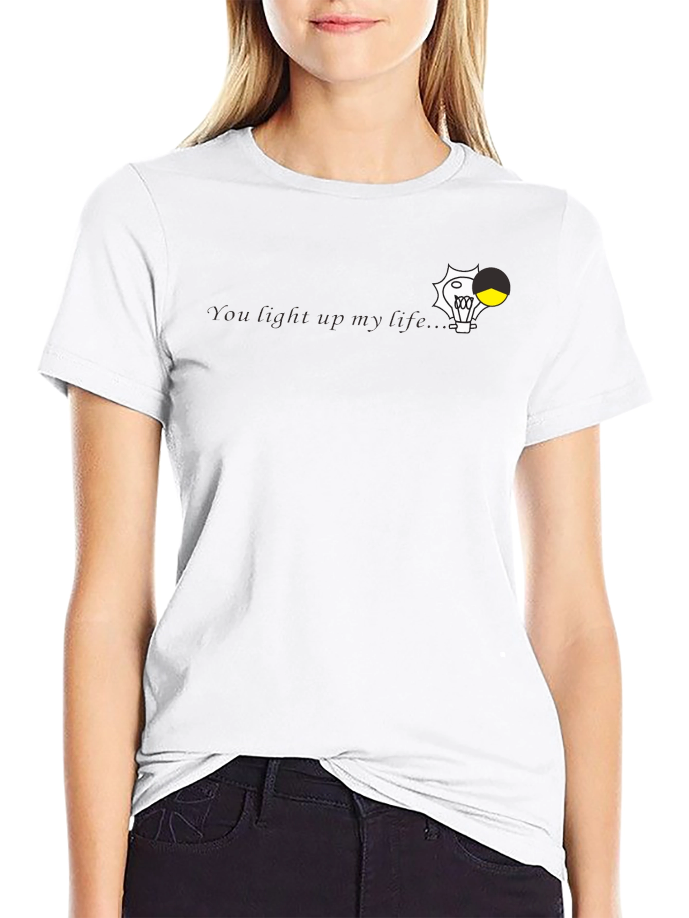 You Light Up My Life Black Graphic Tee