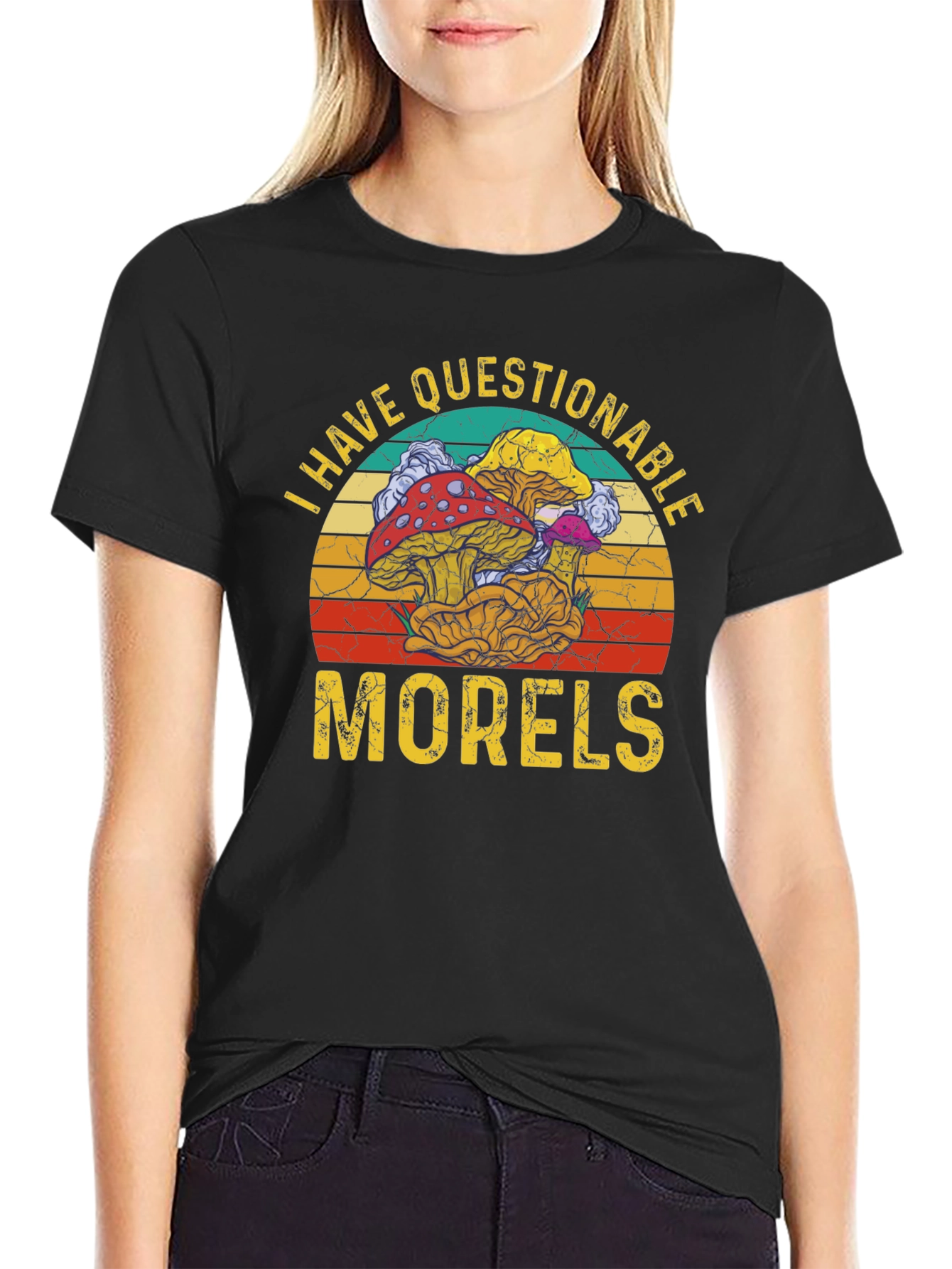 Questionable Morels T-Shirt - Funny Mushroom Graphic Tee
