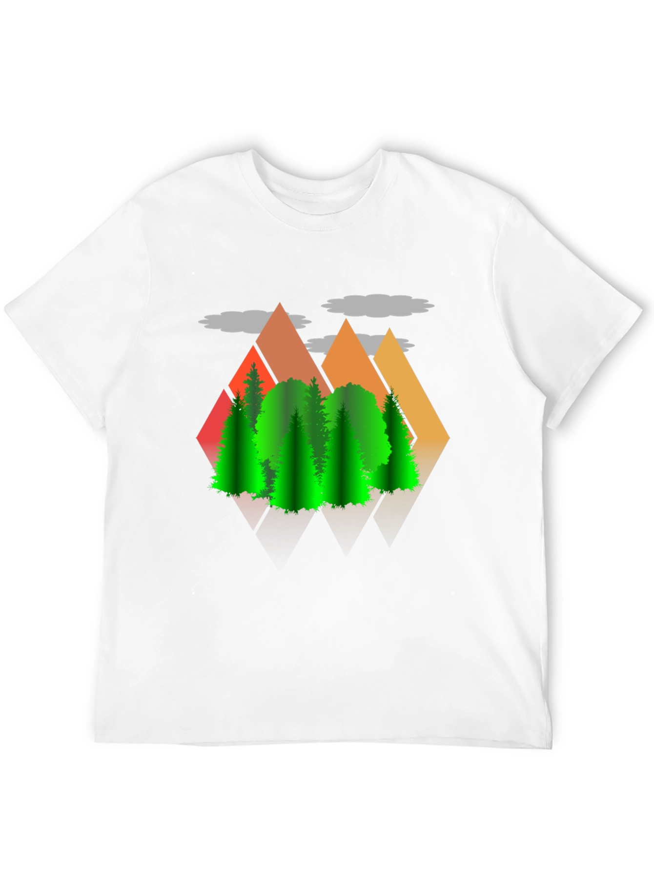 Mountains & Trees Graphic T-Shirt - Nature Lover Tee