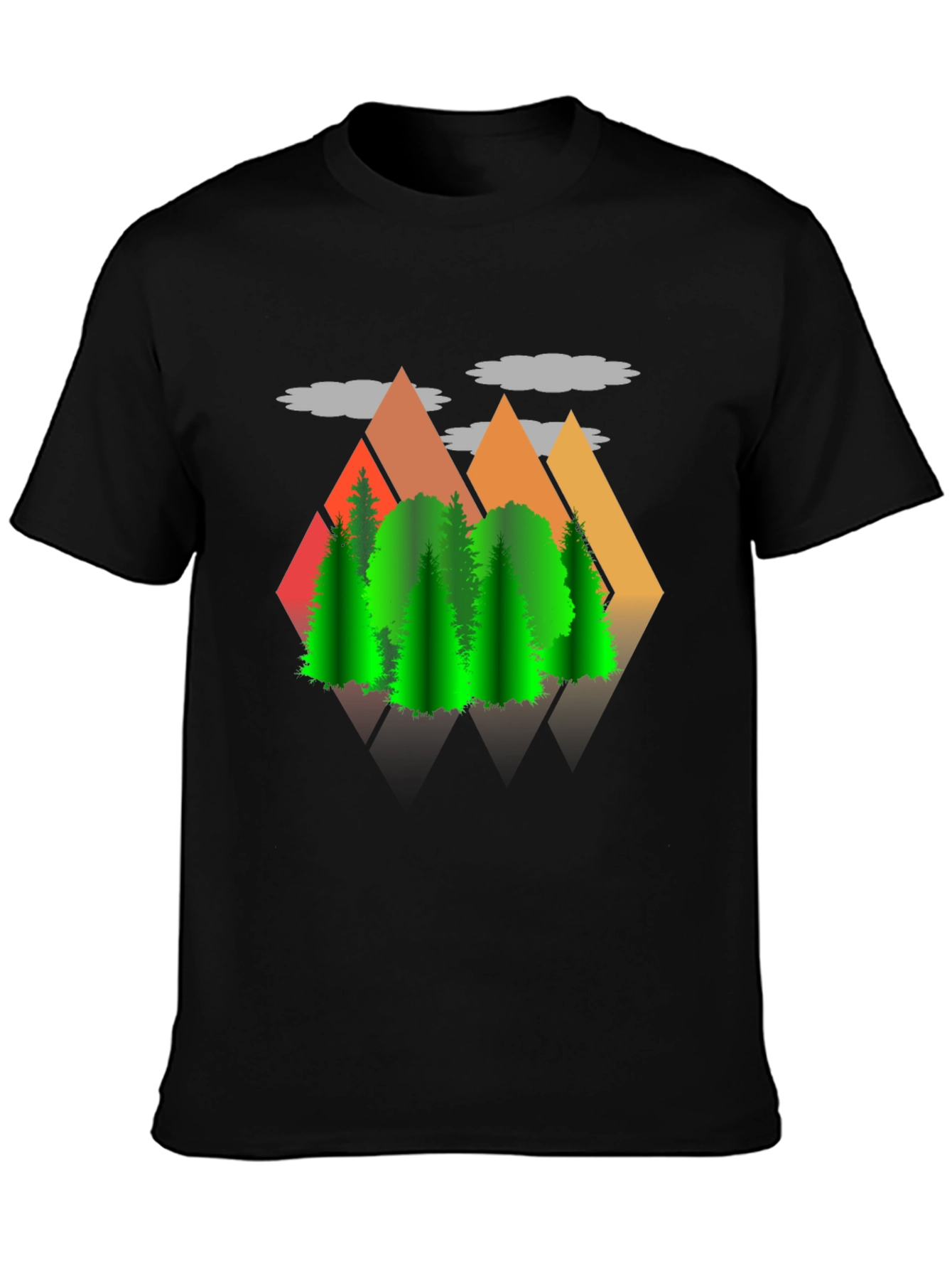 Mountains & Trees Graphic T-Shirt - Nature Lover Tee