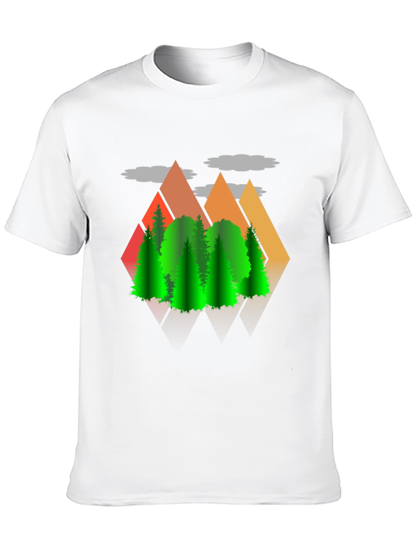 Mountains & Trees Graphic T-Shirt - Nature Lover Tee