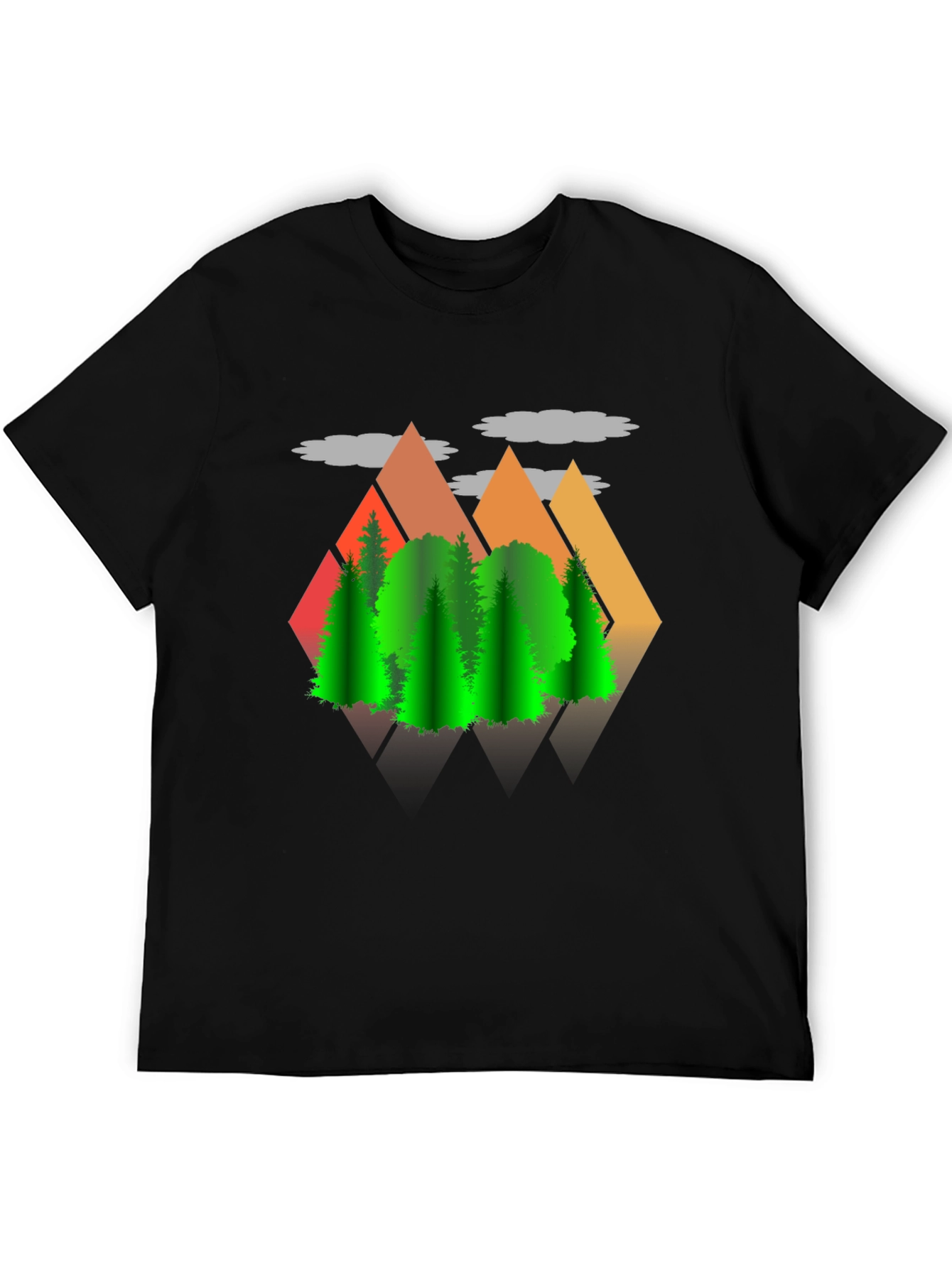 Mountains & Trees Graphic T-Shirt - Nature Lover Tee