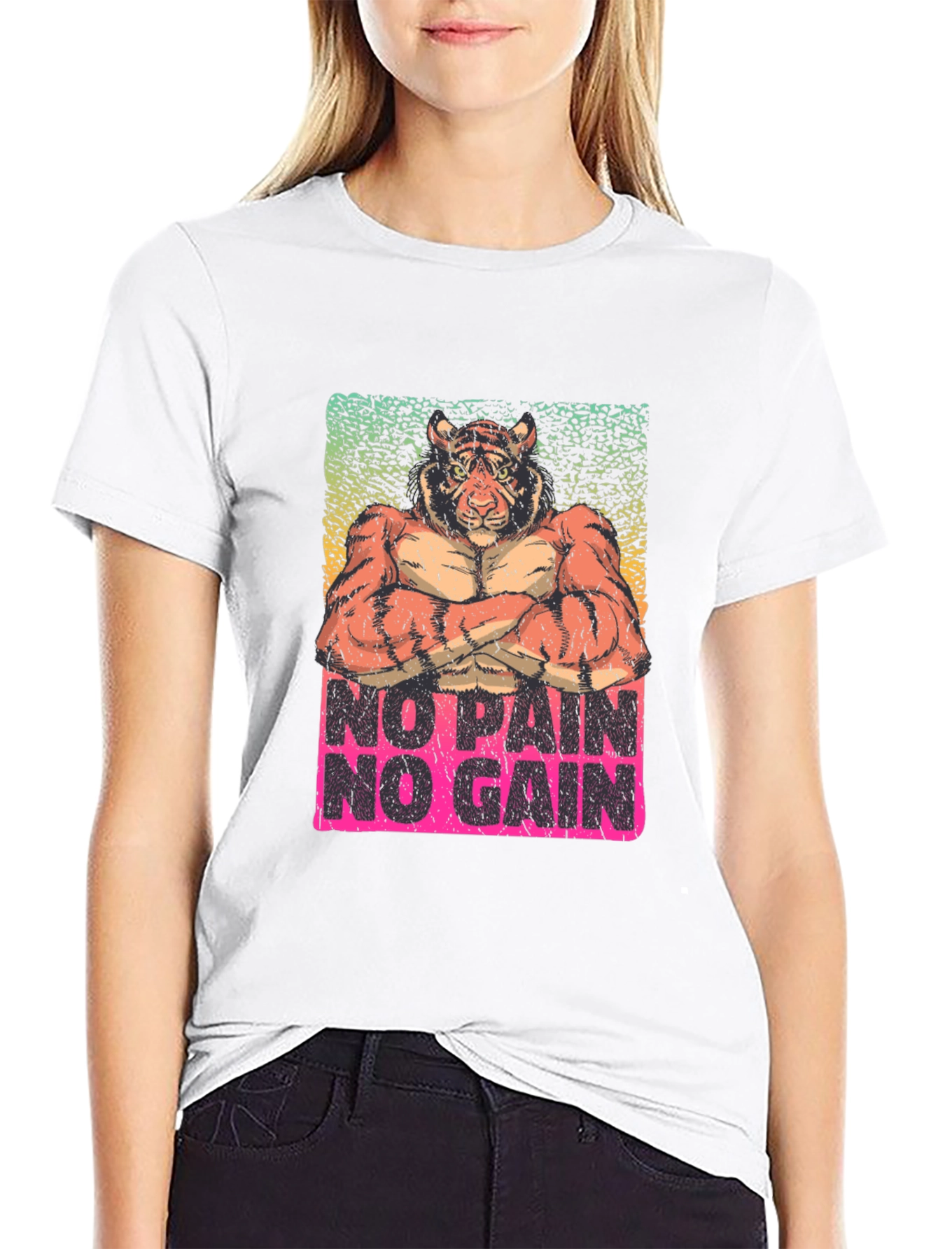 No Pain No Gain Tiger Graphic Tee
