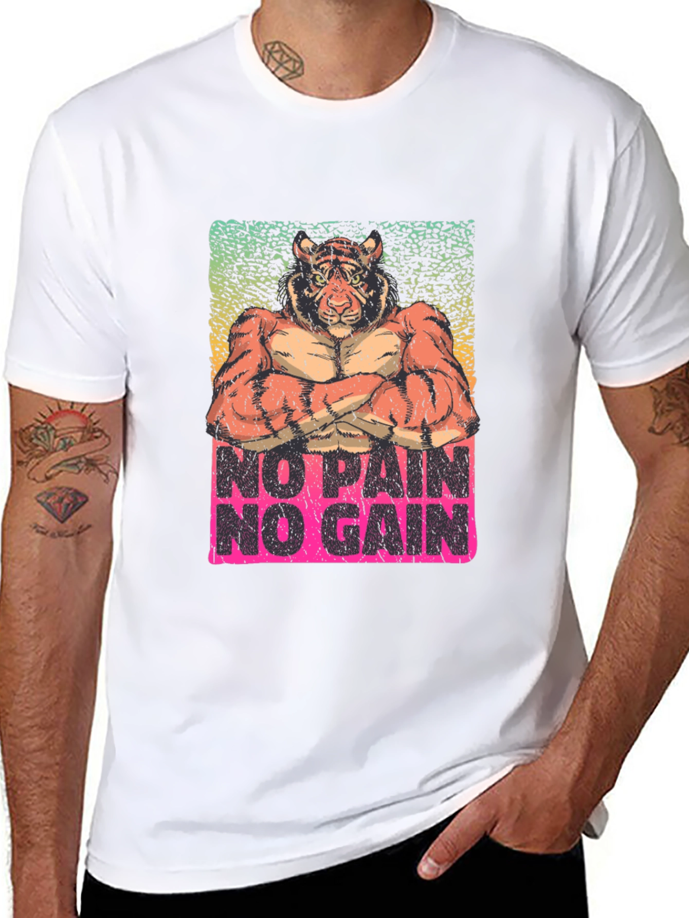 No Pain No Gain Tiger Graphic Tee
