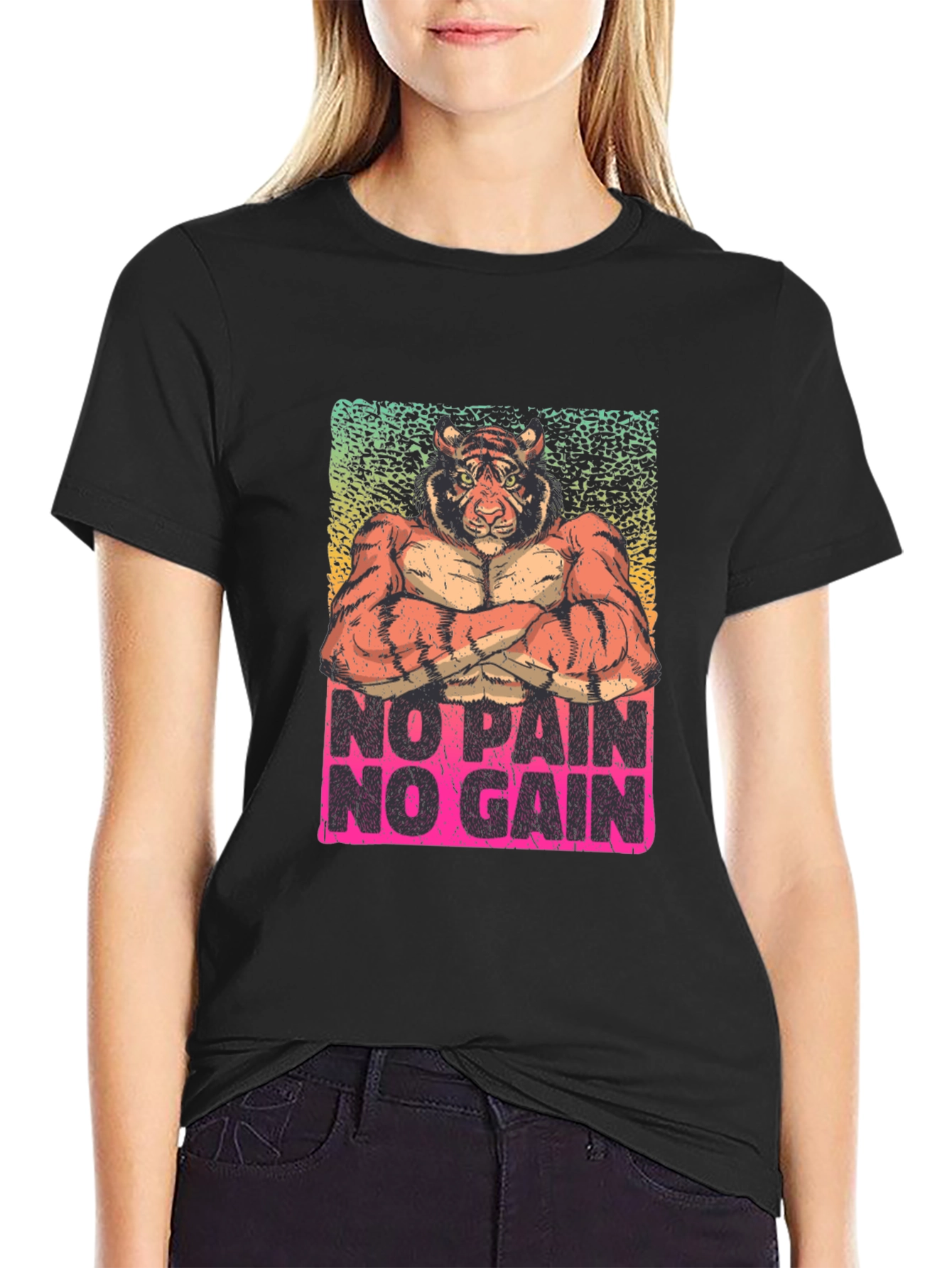 No Pain No Gain Tiger Graphic Tee