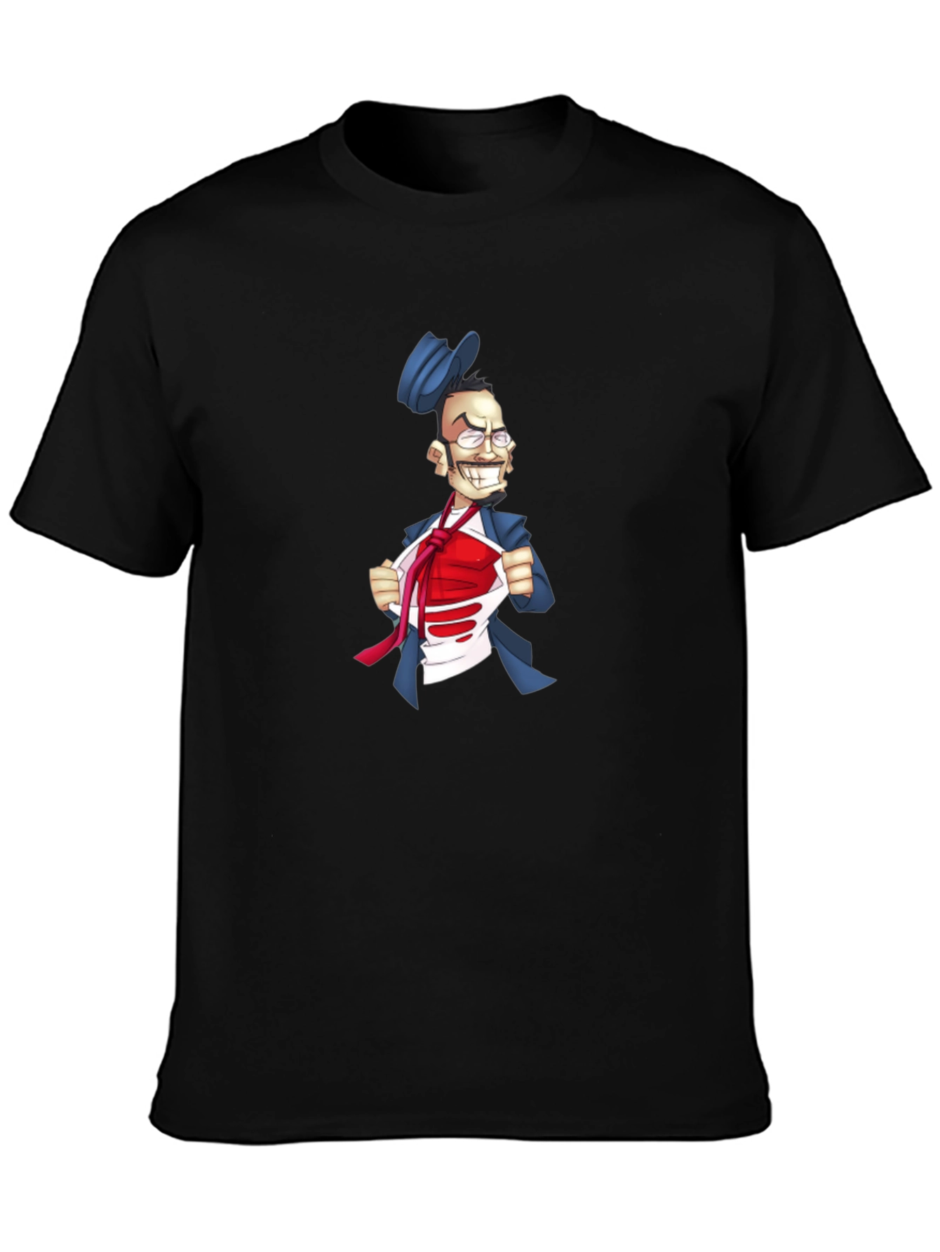 Funny Man T-Shirt Cartoon Superhero Style