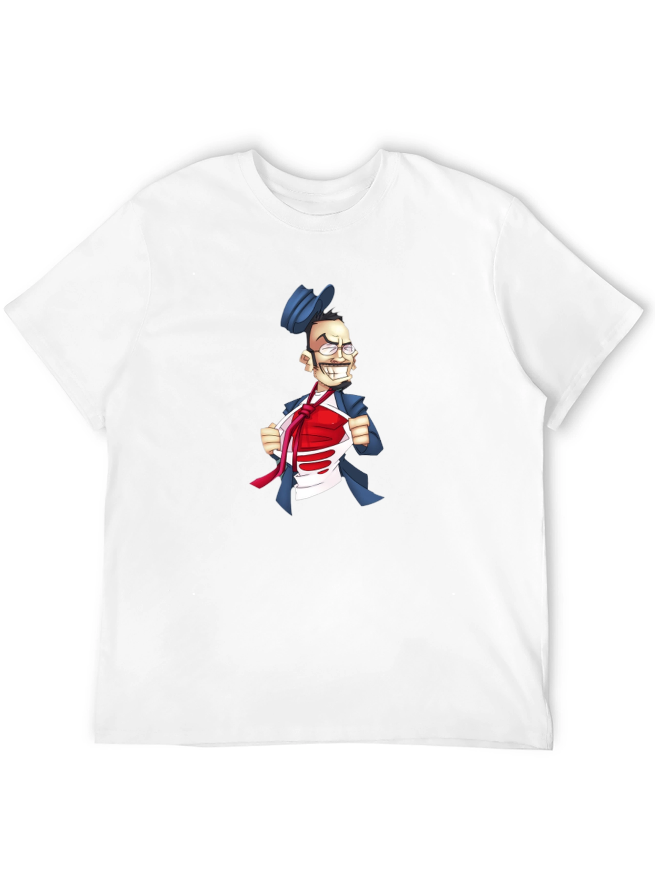 Funny Man T-Shirt Cartoon Superhero Style