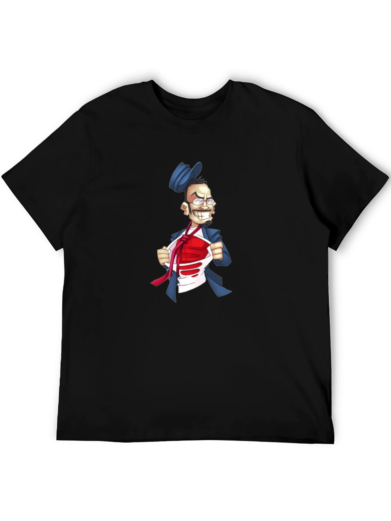Funny Man T-Shirt Cartoon Superhero Style