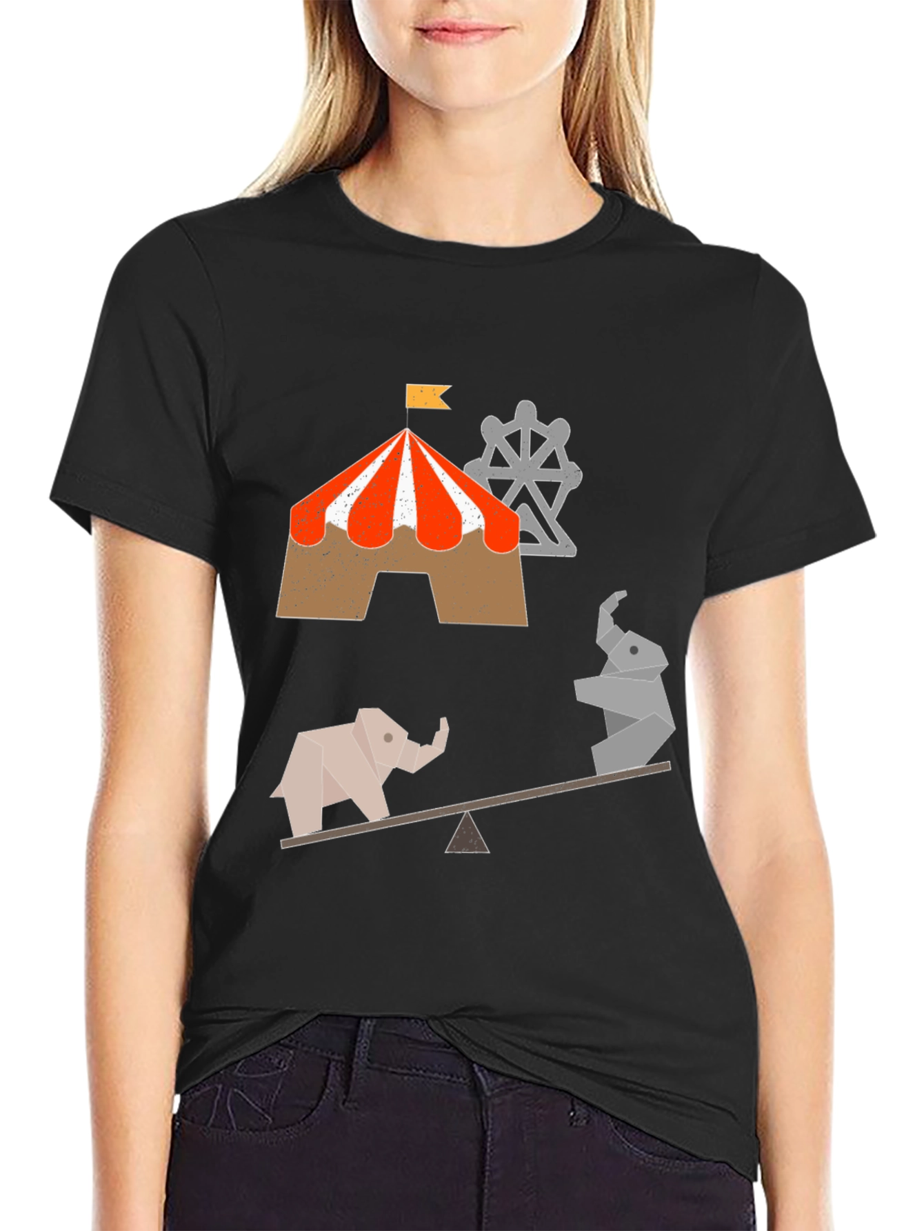 Circus Elephant Seesaw Tee