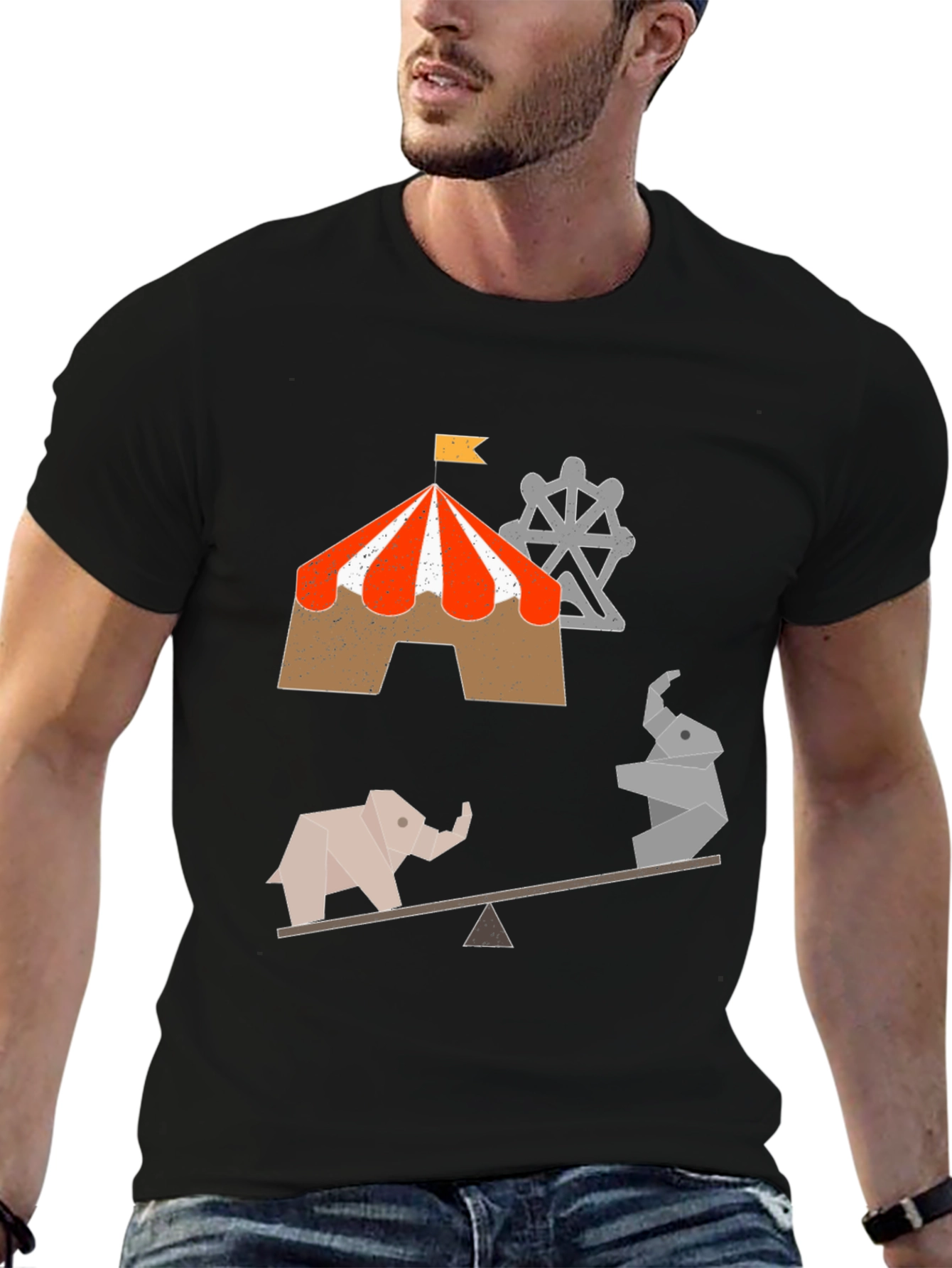 Circus Elephant Seesaw Tee