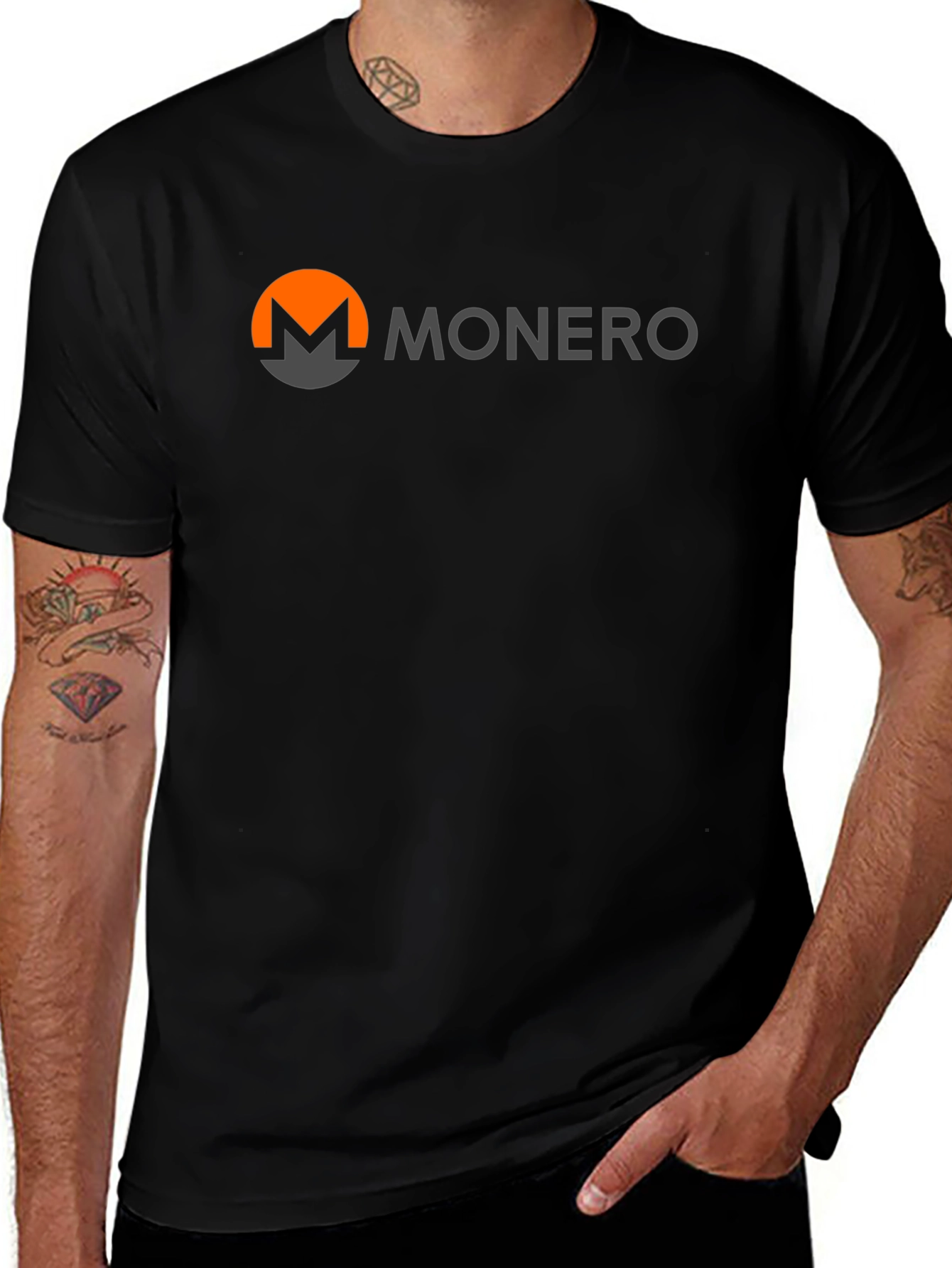 Monero Crypto Black T-Shirt - Decentralized Digital Currency Tee