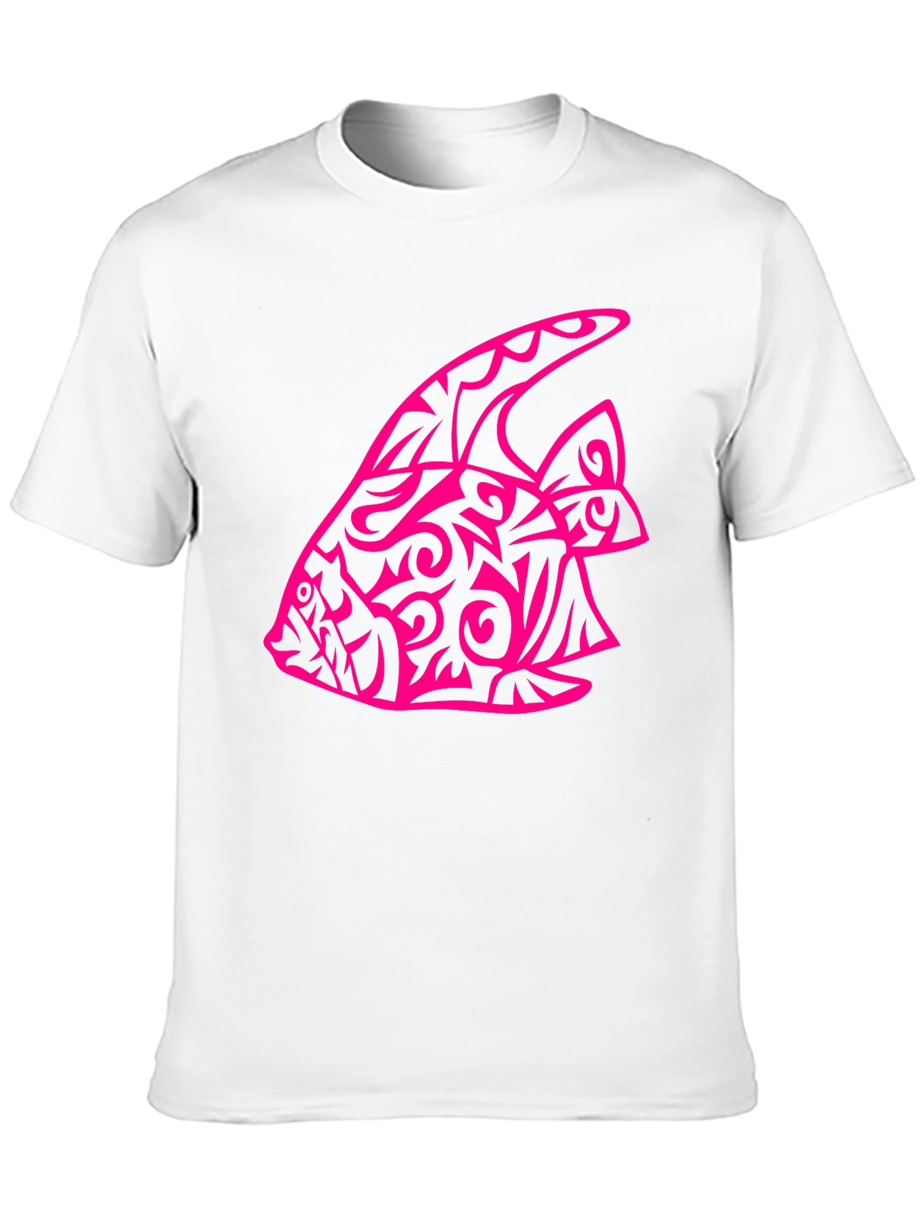 Tribal Fish Graphic Tee - Black