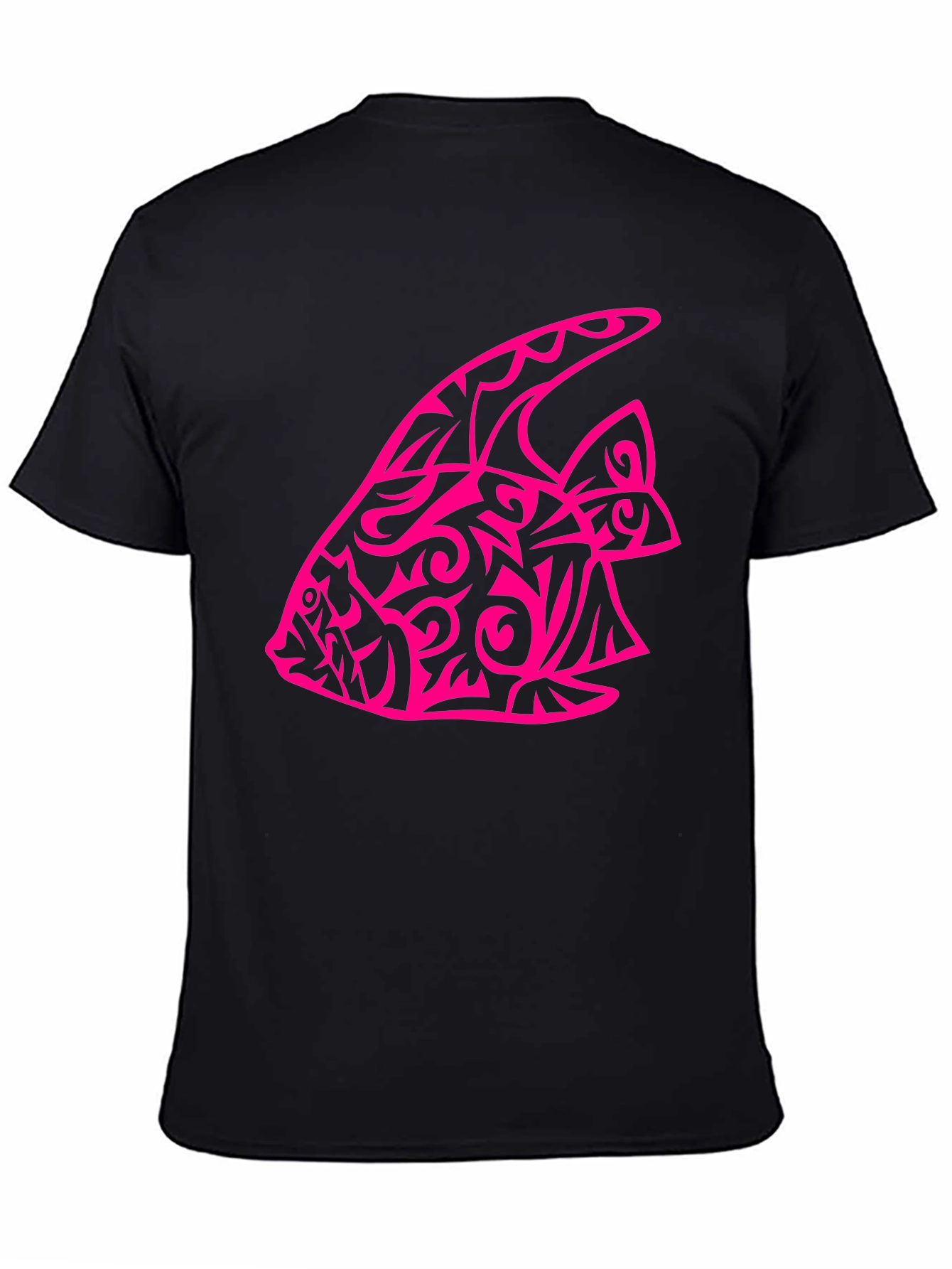 Tribal Fish Graphic Tee - Black