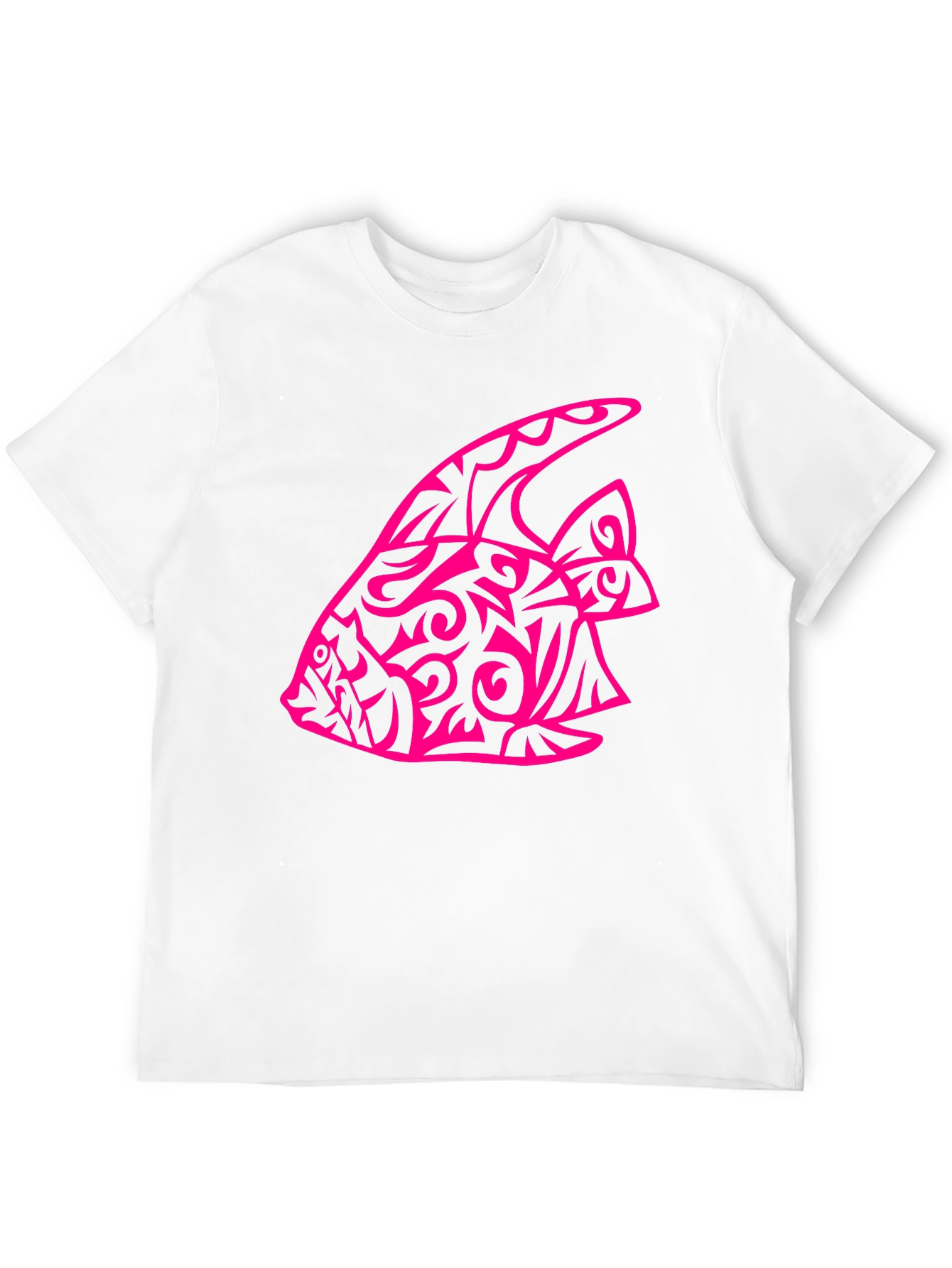 Tribal Fish Graphic Tee - Black
