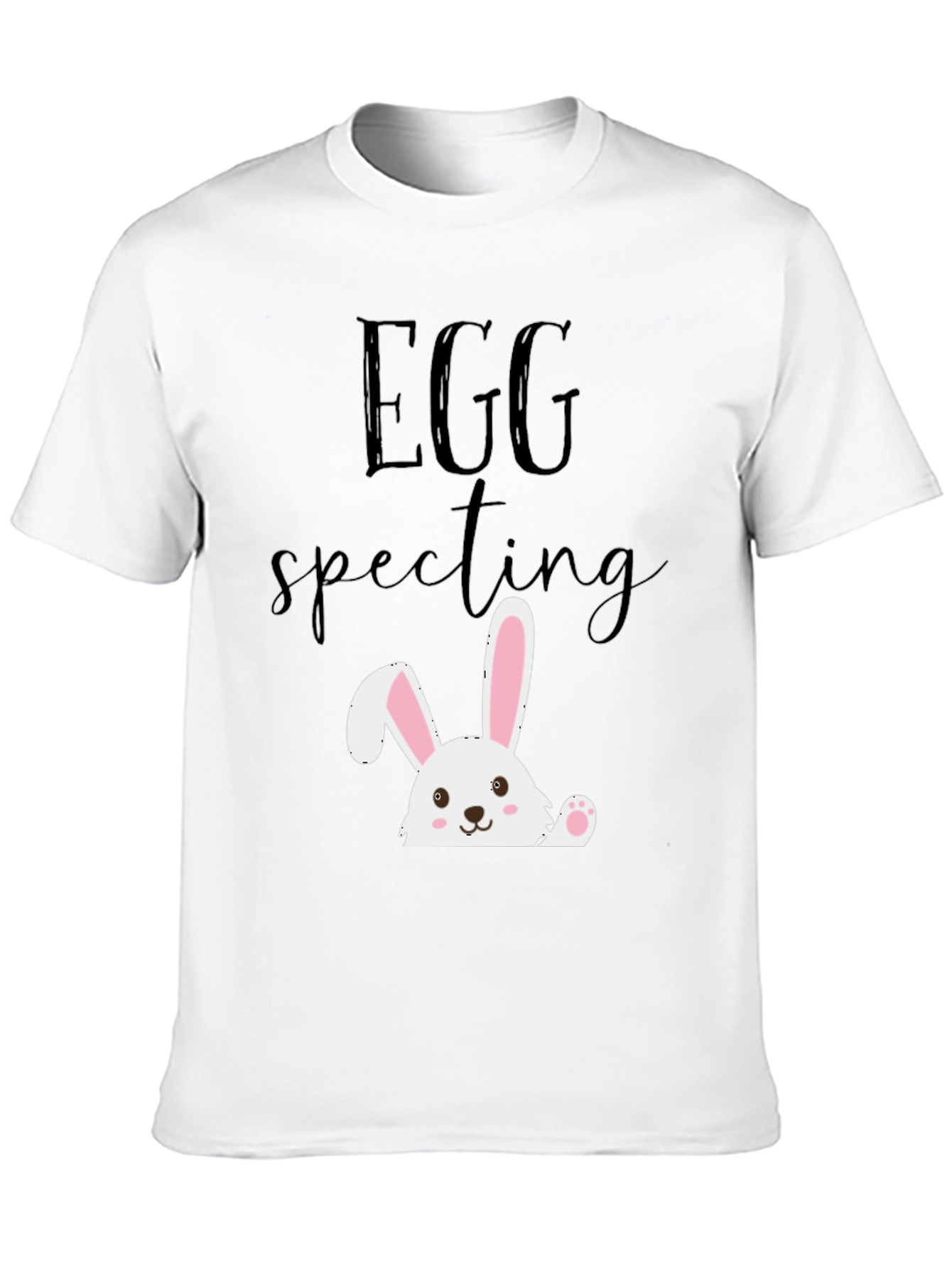 Eggspecting Easter Bunny T-Shirt - Funny Pregnancy Tee