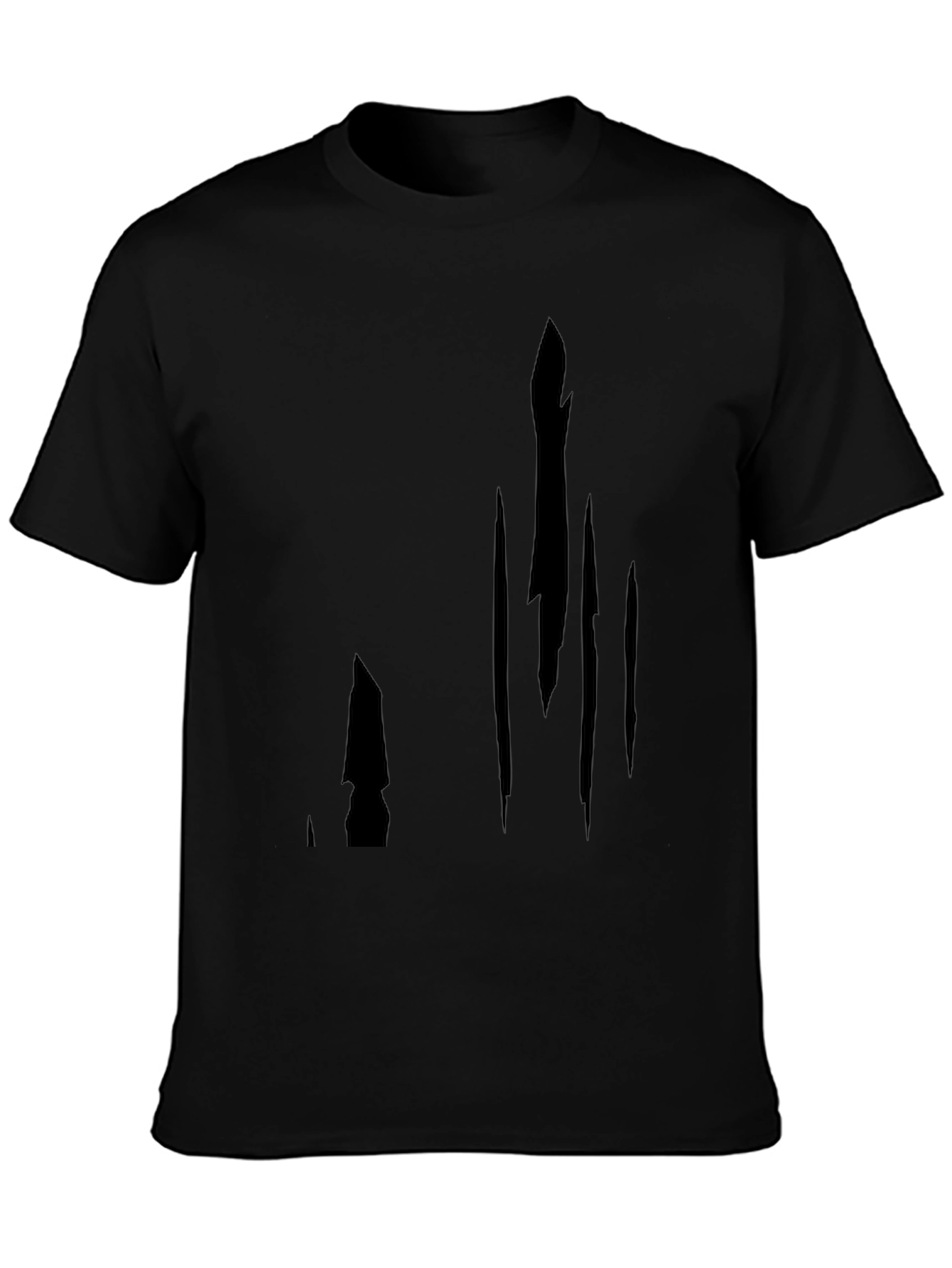 Black Graphic Print T-Shirt - Modern Style