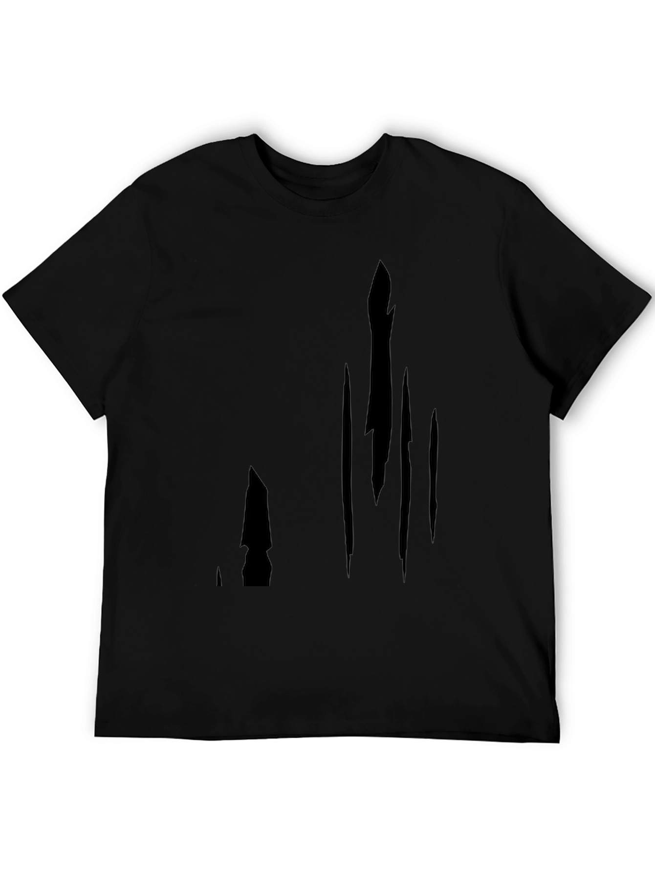 Black Graphic Print T-Shirt - Modern Style