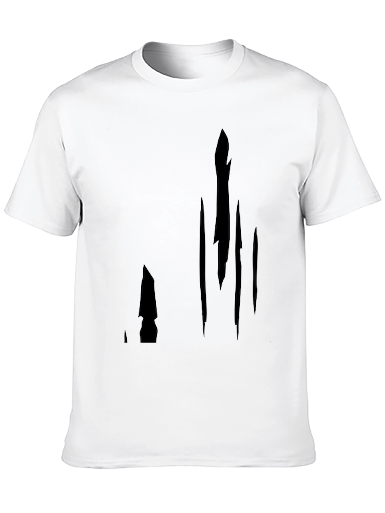 Black Graphic Print T-Shirt - Modern Style