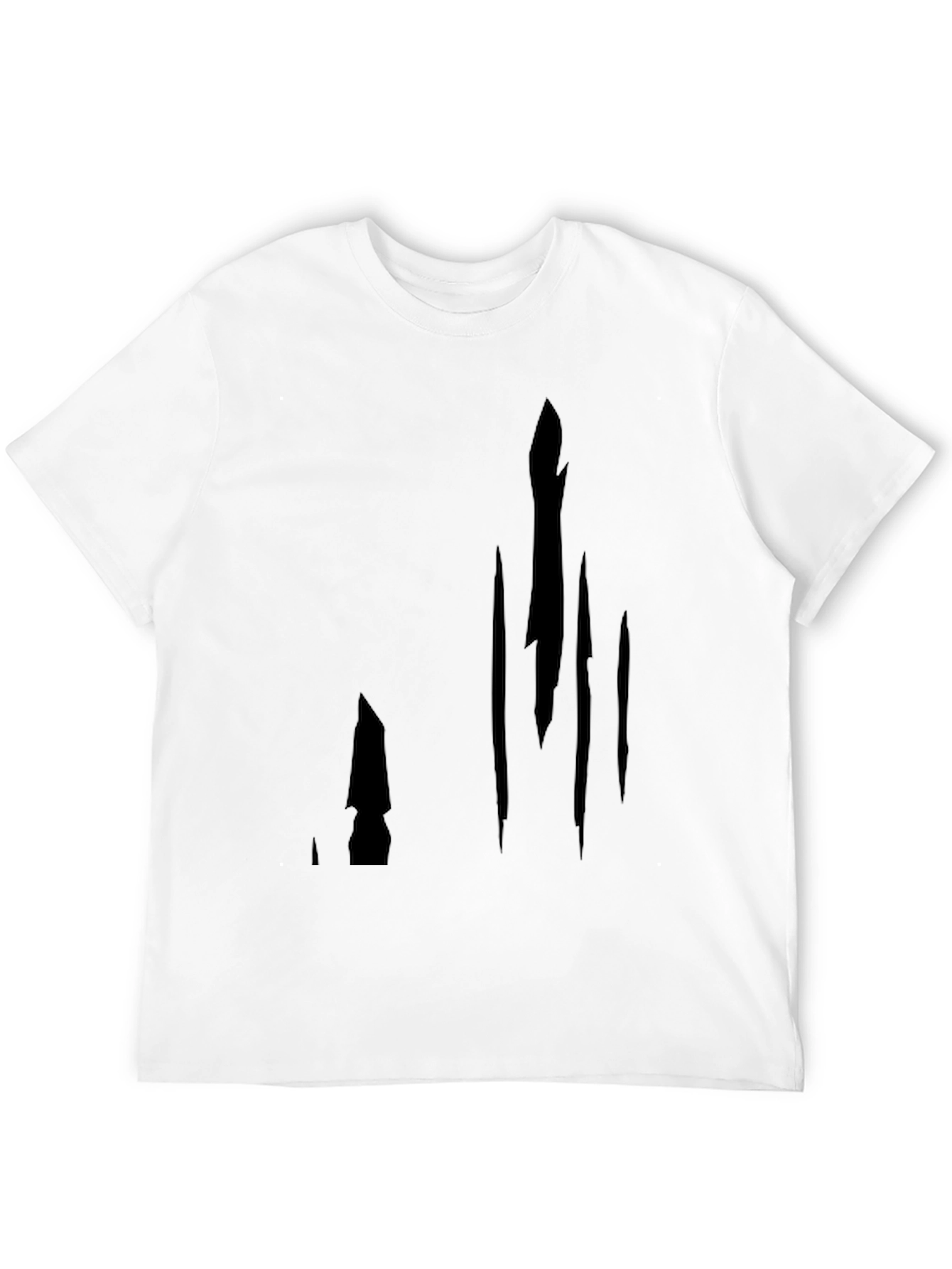 Black Graphic Print T-Shirt - Modern Style